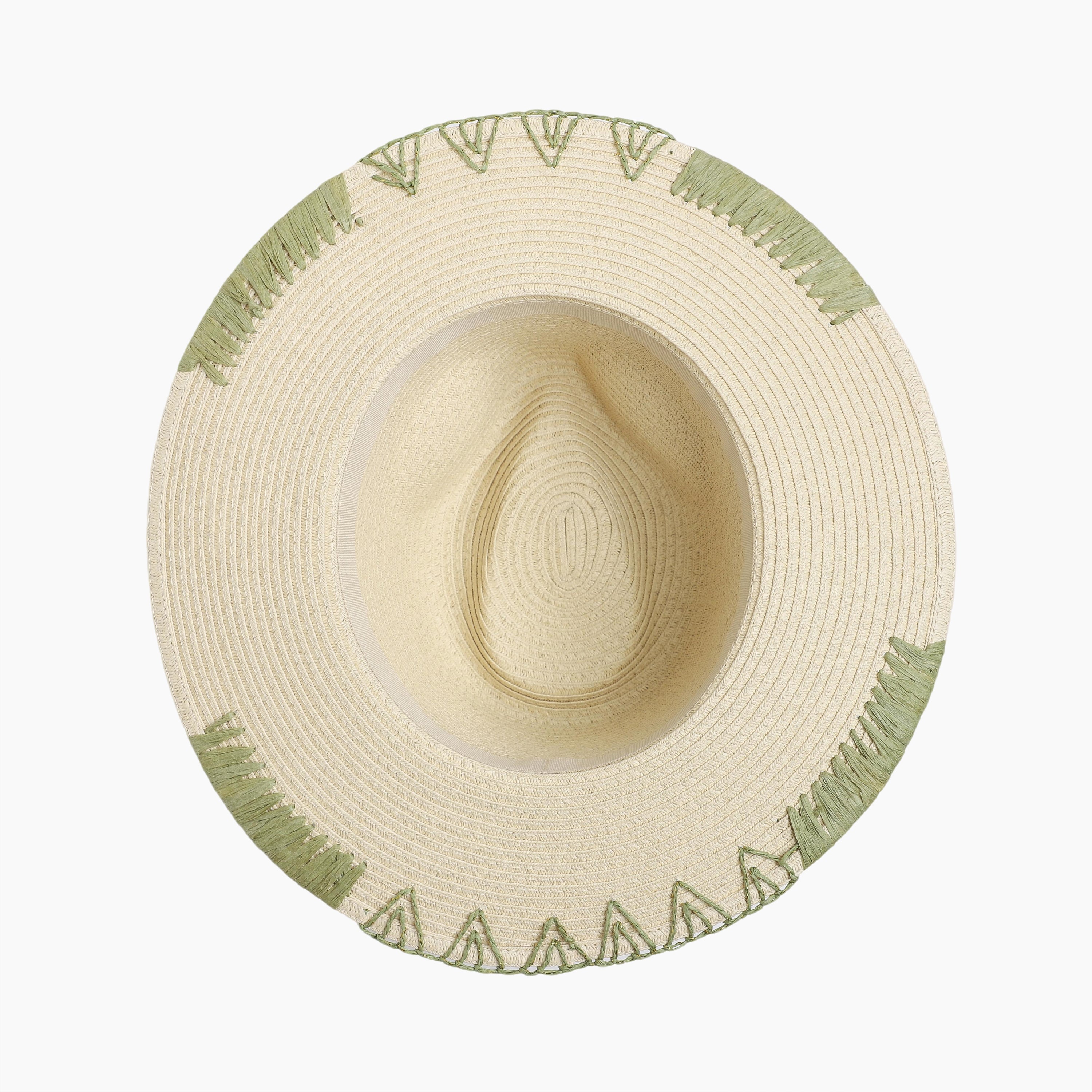 Unisex Paper Straw Fedora Hat with Wide Brim and UPF 50+ Sun Protection
