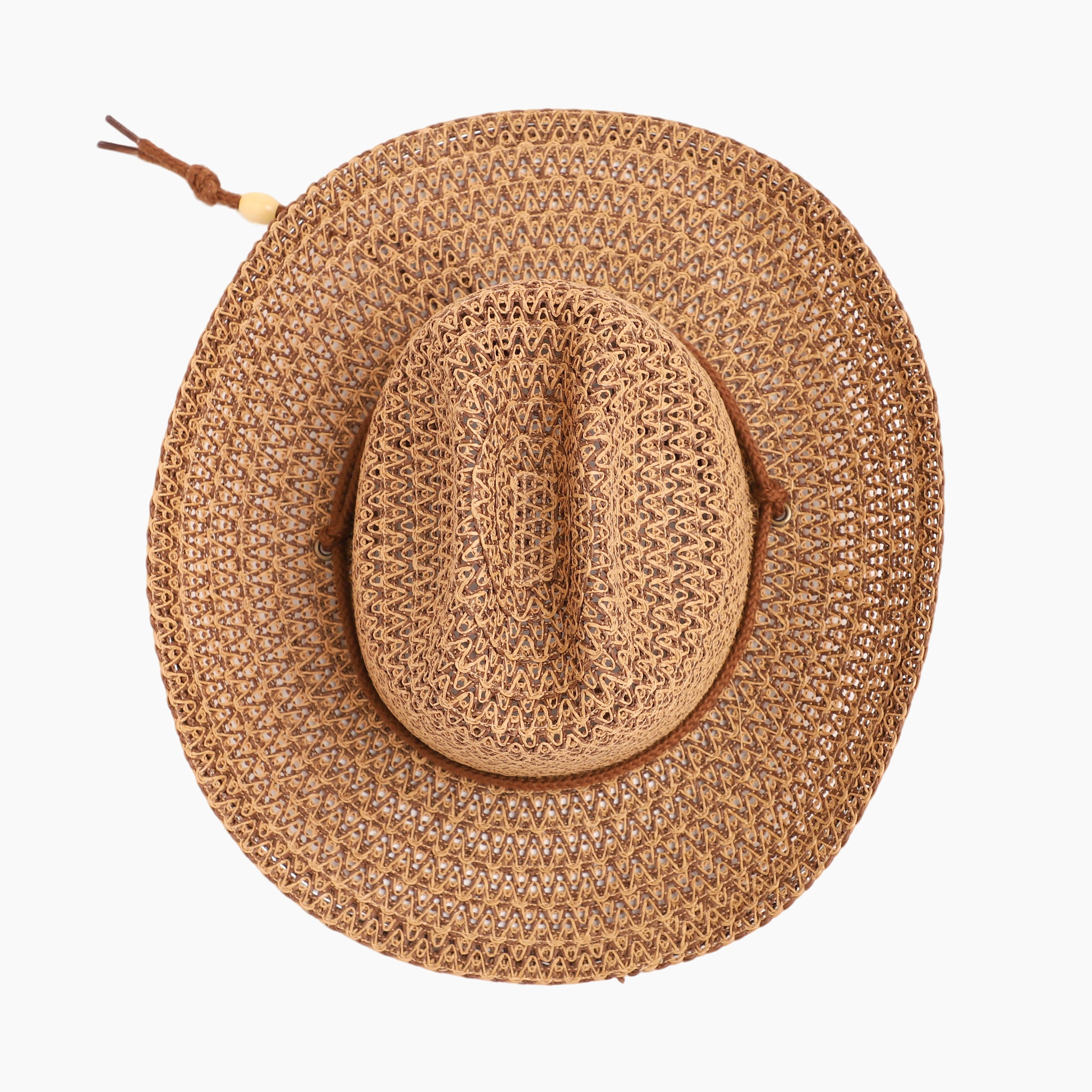 Unisex Paper Straw Fedora Hat with Wide Brim and UPF 50+ Sun Protection