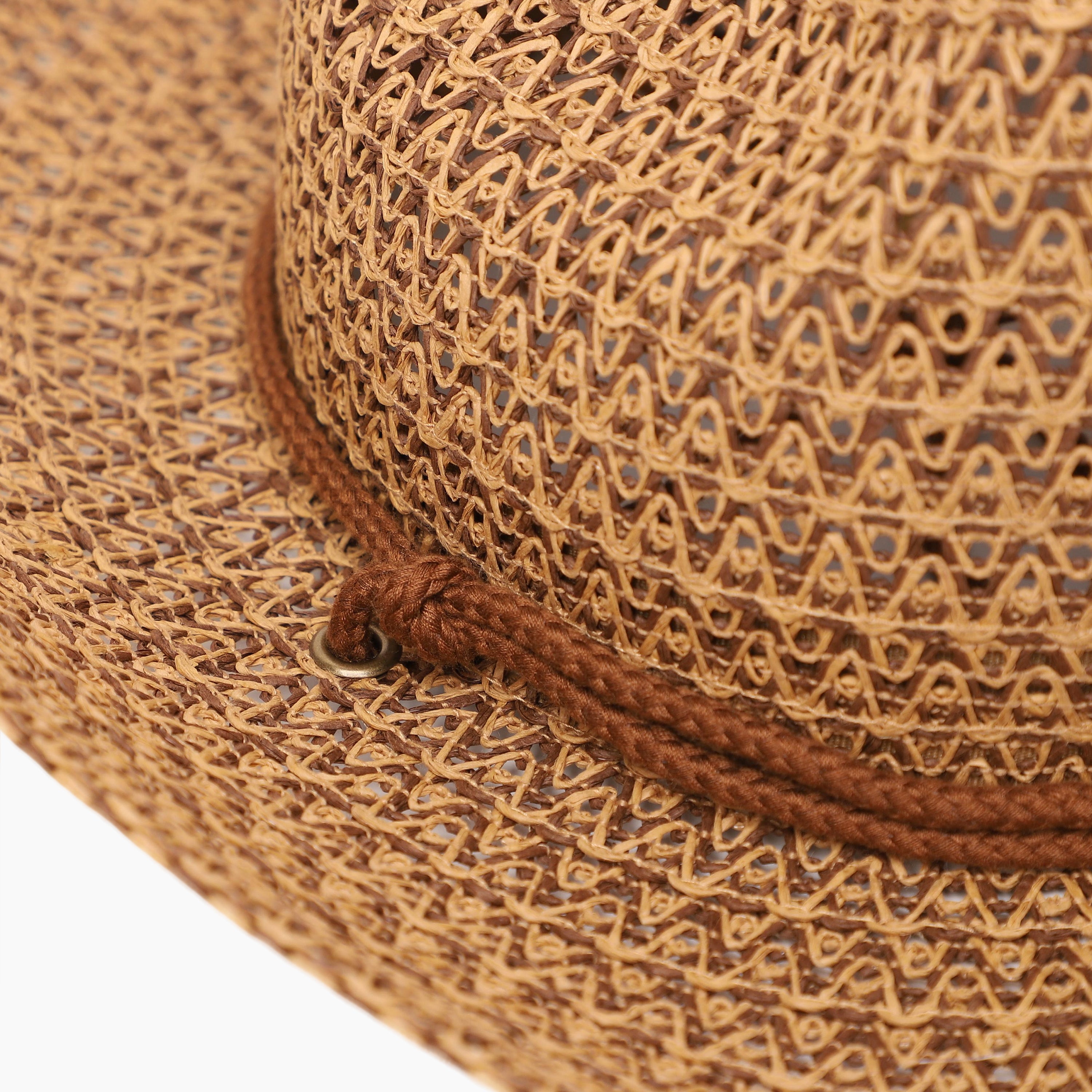 Unisex Paper Straw Fedora Hat with Wide Brim and UPF 50+ Sun Protection