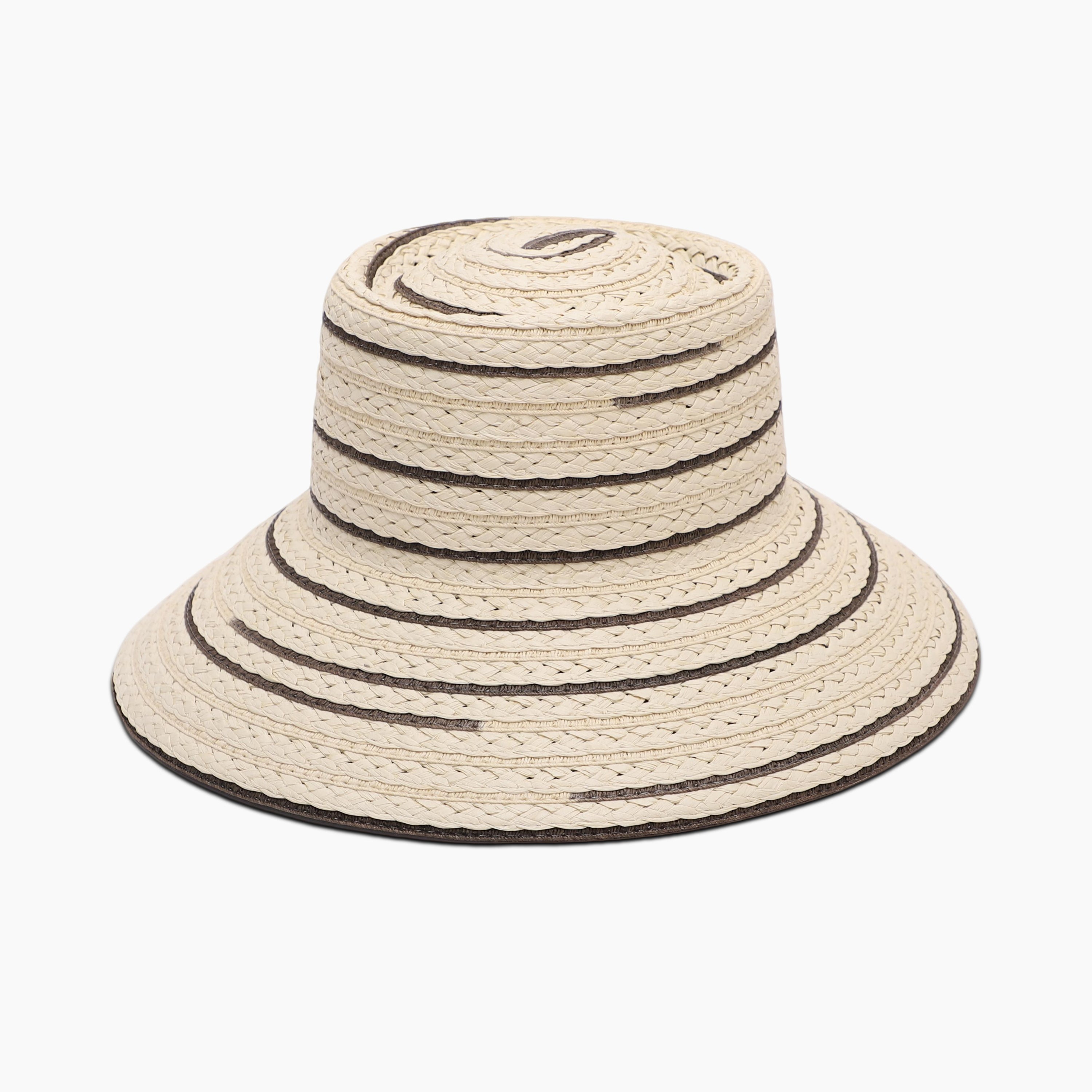 Women’s Paper Straw Bucket Hat with Wide Brim and UPF 50+ Sun Protection