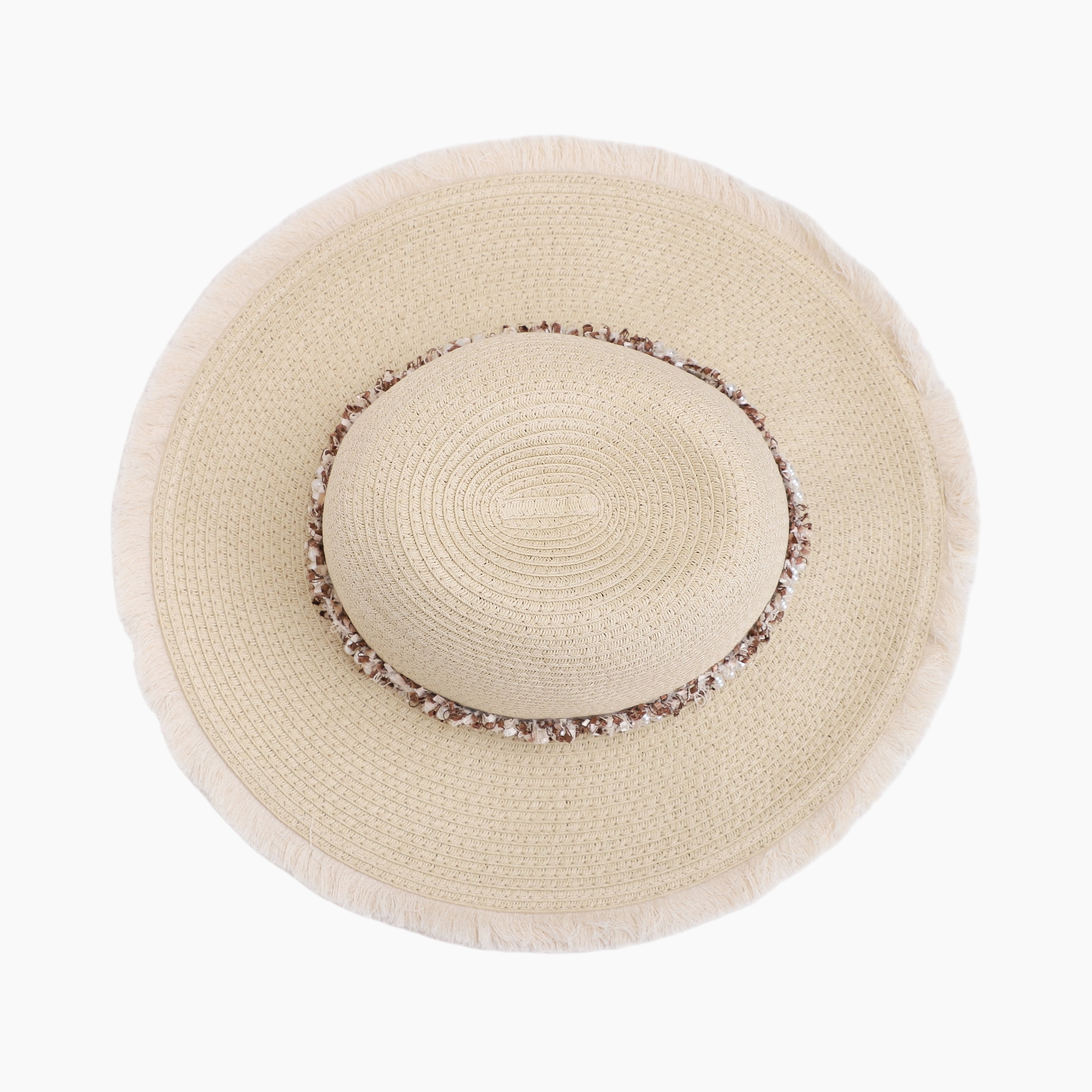 Women’s Paper Straw Fedora Hat with Wide Brim and UPF 50+ Sun Protection