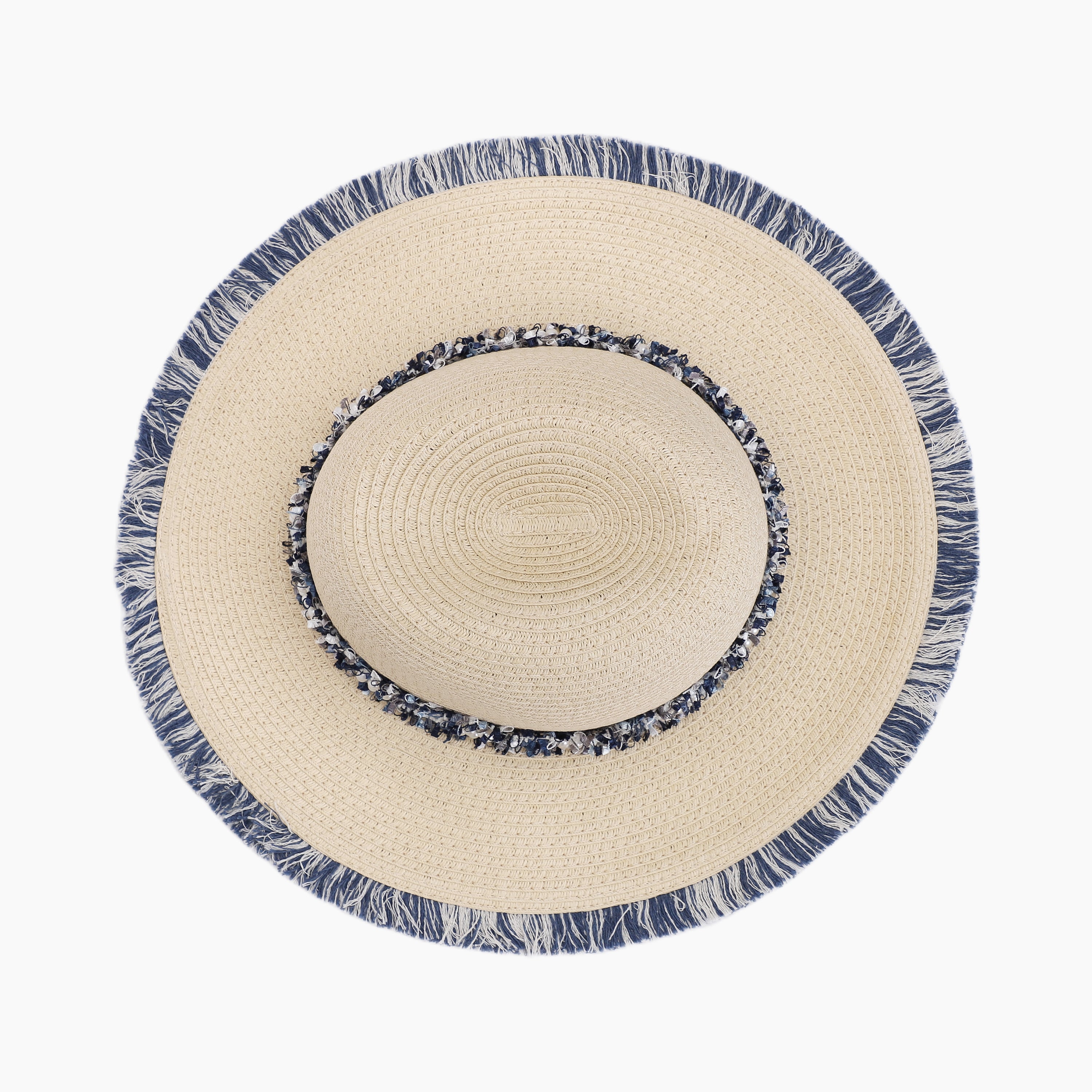 Women’s Paper Straw Fedora Hat with Wide Brim and UPF 50+ Sun Protection