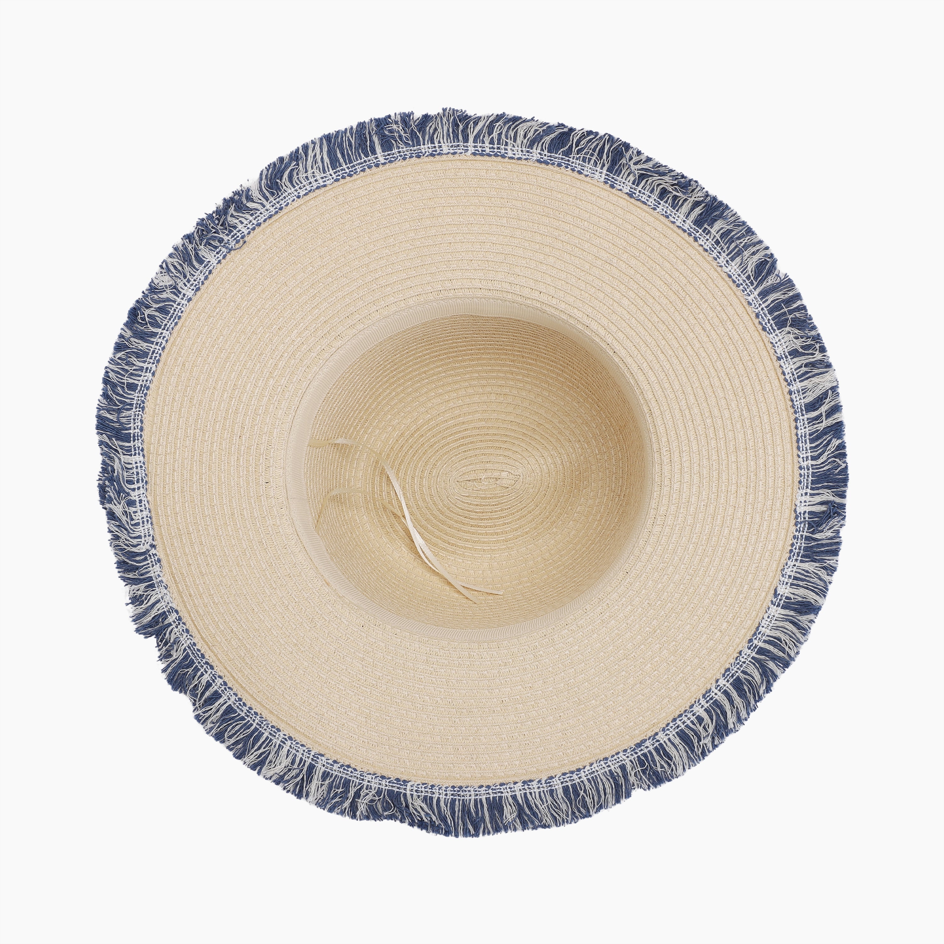 Women’s Paper Straw Fedora Hat with Wide Brim and UPF 50+ Sun Protection