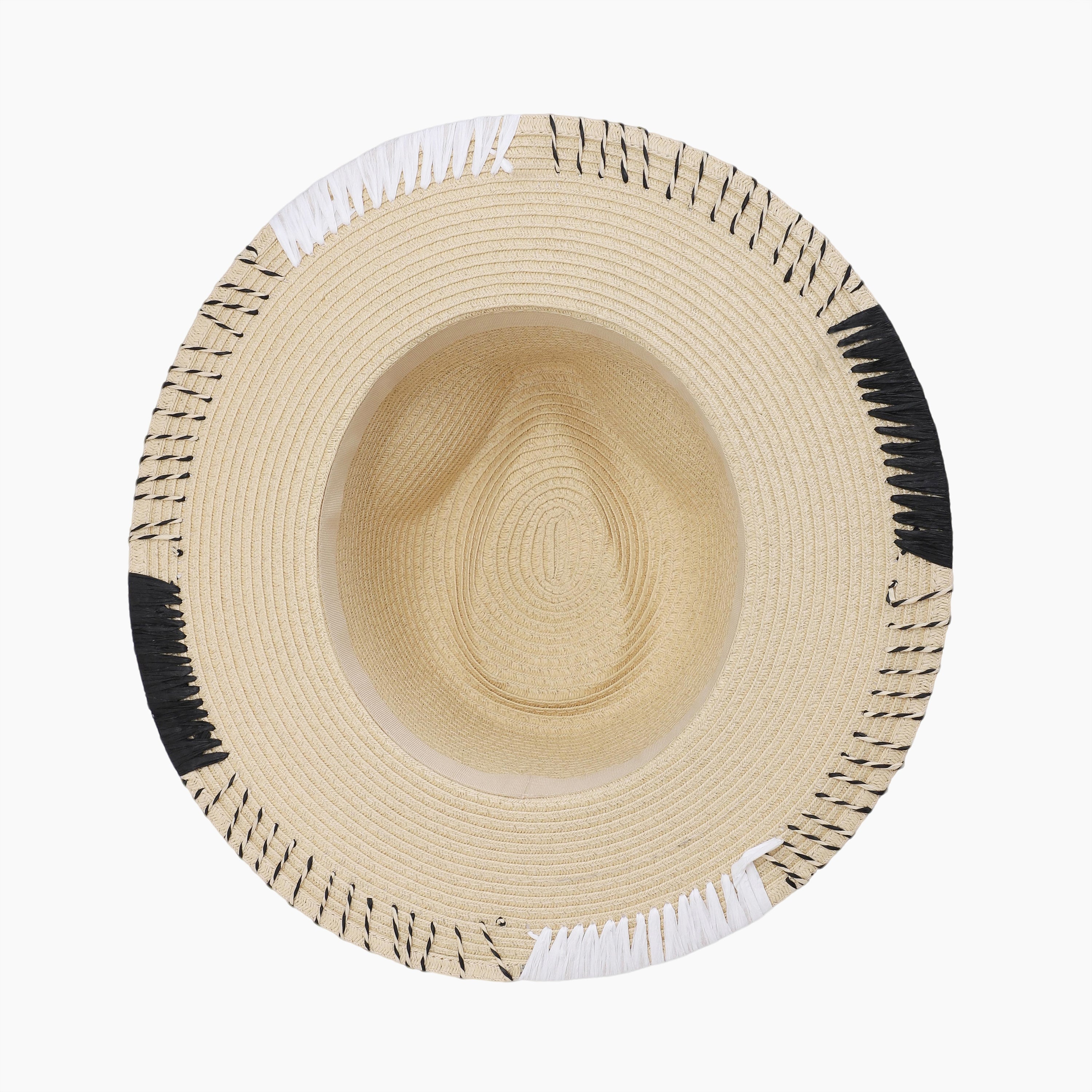 Unisex Paper Straw Fedora Hat with Wide Brim and UPF 50+ Sun Protection