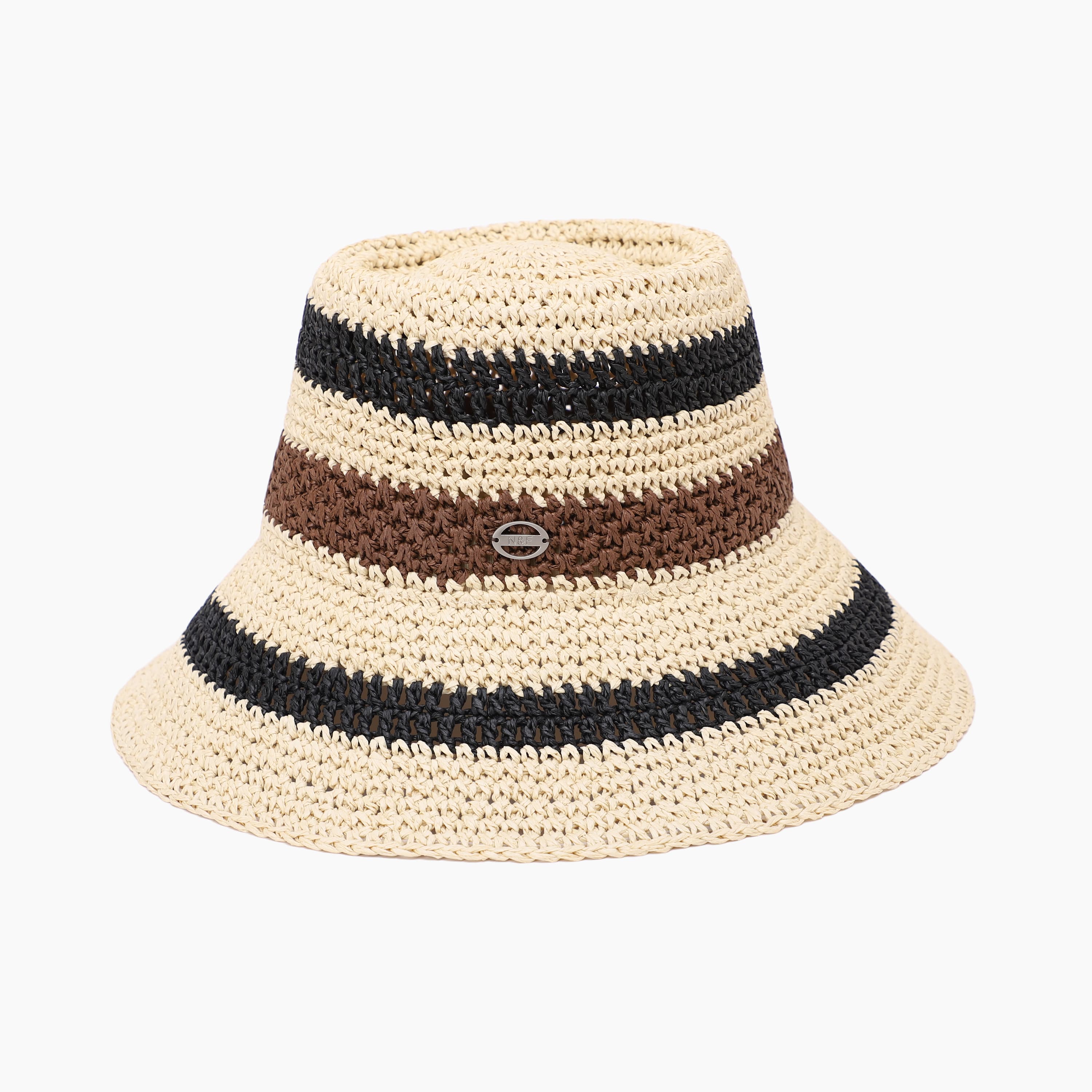 Women’s Paper Straw Bucket Hat with Wide Brim and UPF 50+ Sun Protection