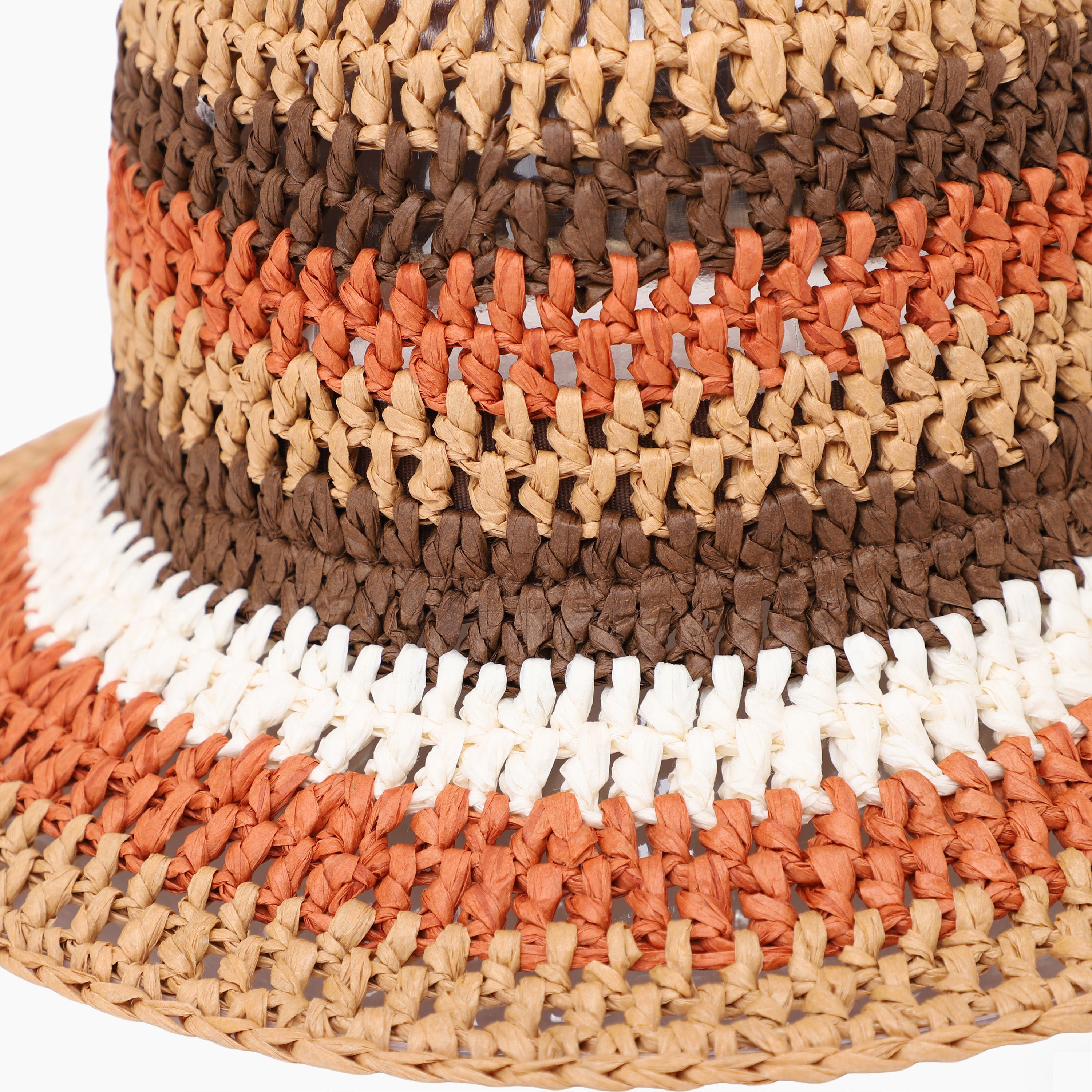 Women’s Paper Straw Bucket Hat with Wide Brim and UPF 50+ Sun Protection