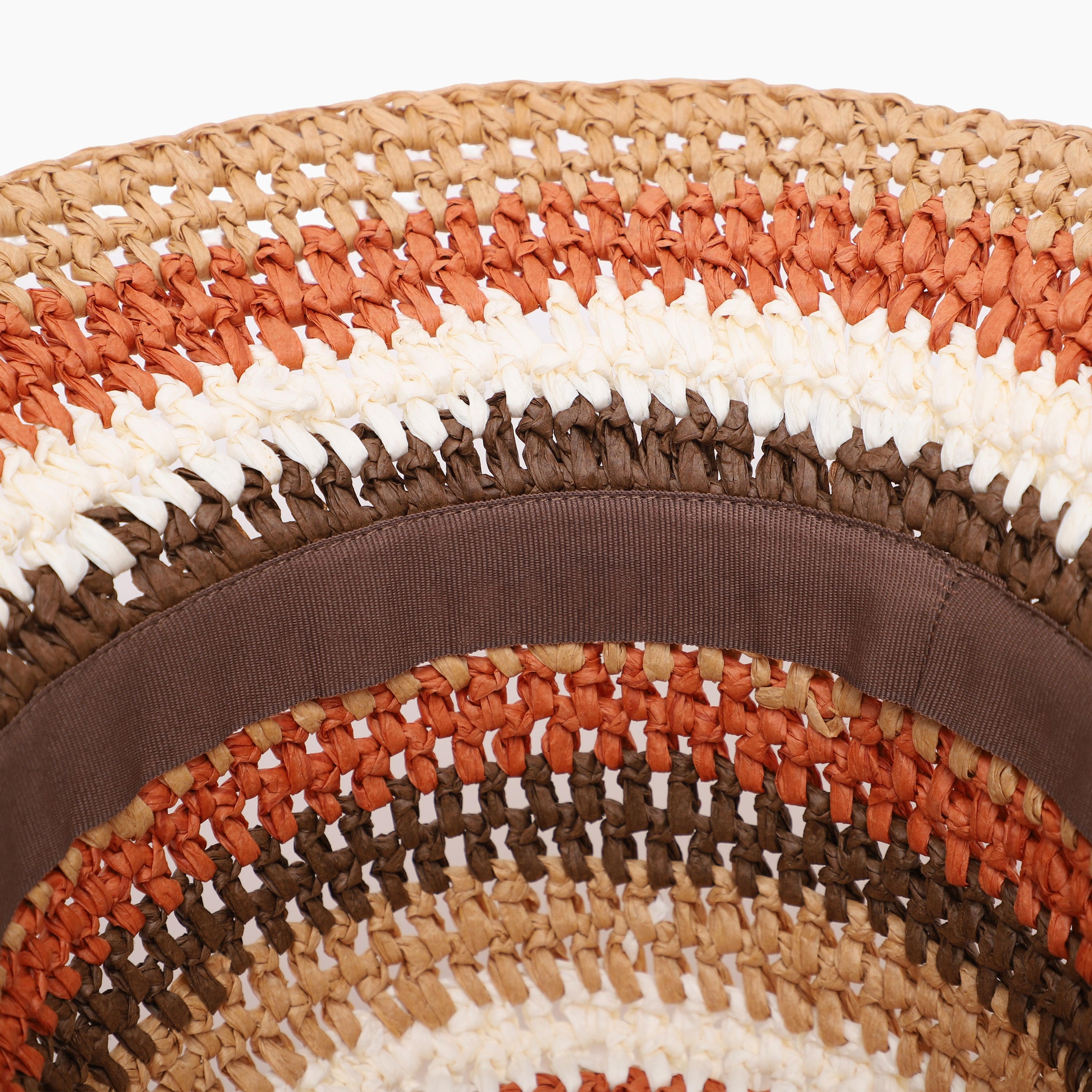 Women’s Paper Straw Bucket Hat with Wide Brim and UPF 50+ Sun Protection