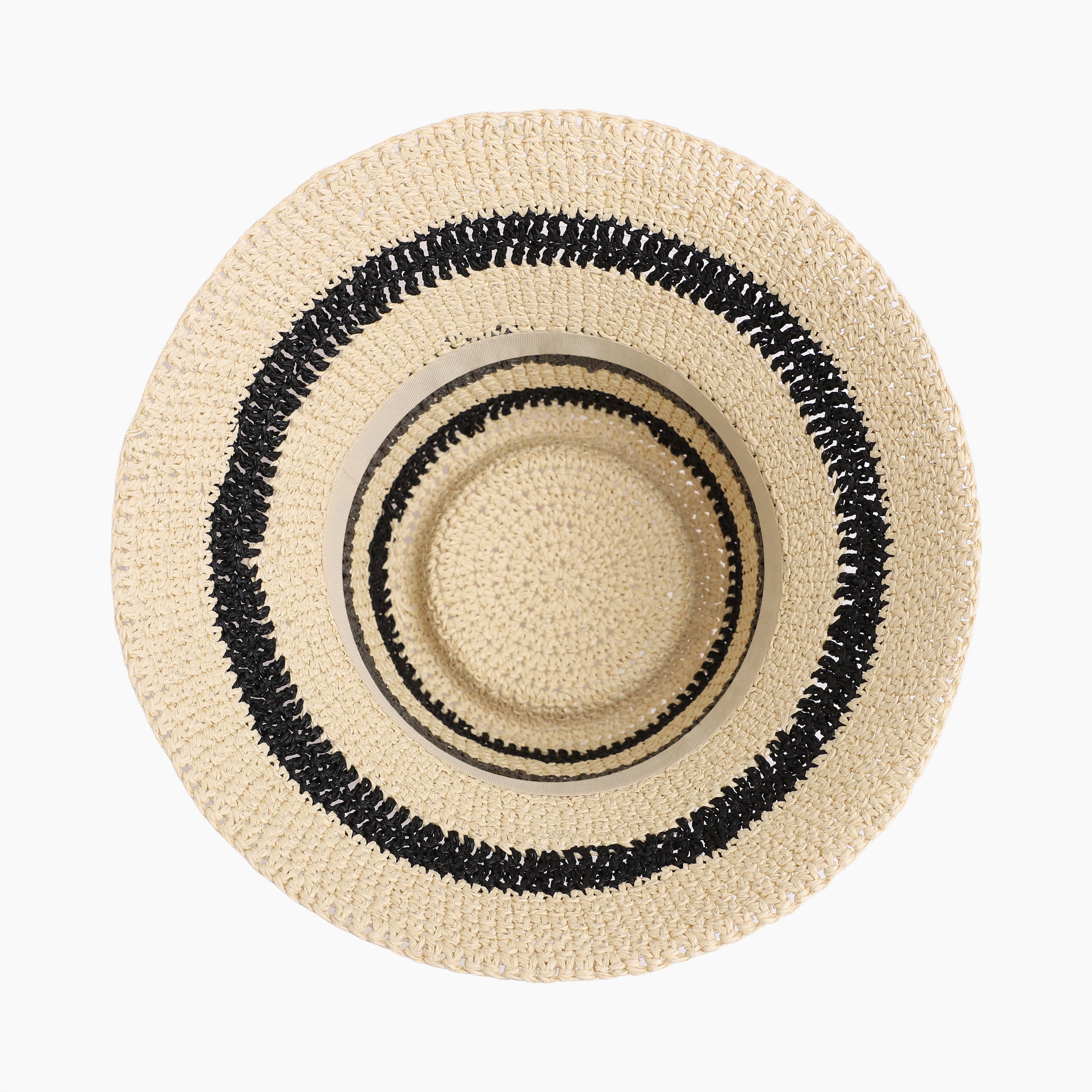 Women’s Paper Straw Bucket Hat with Wide Brim and UPF 50+ Sun Protection