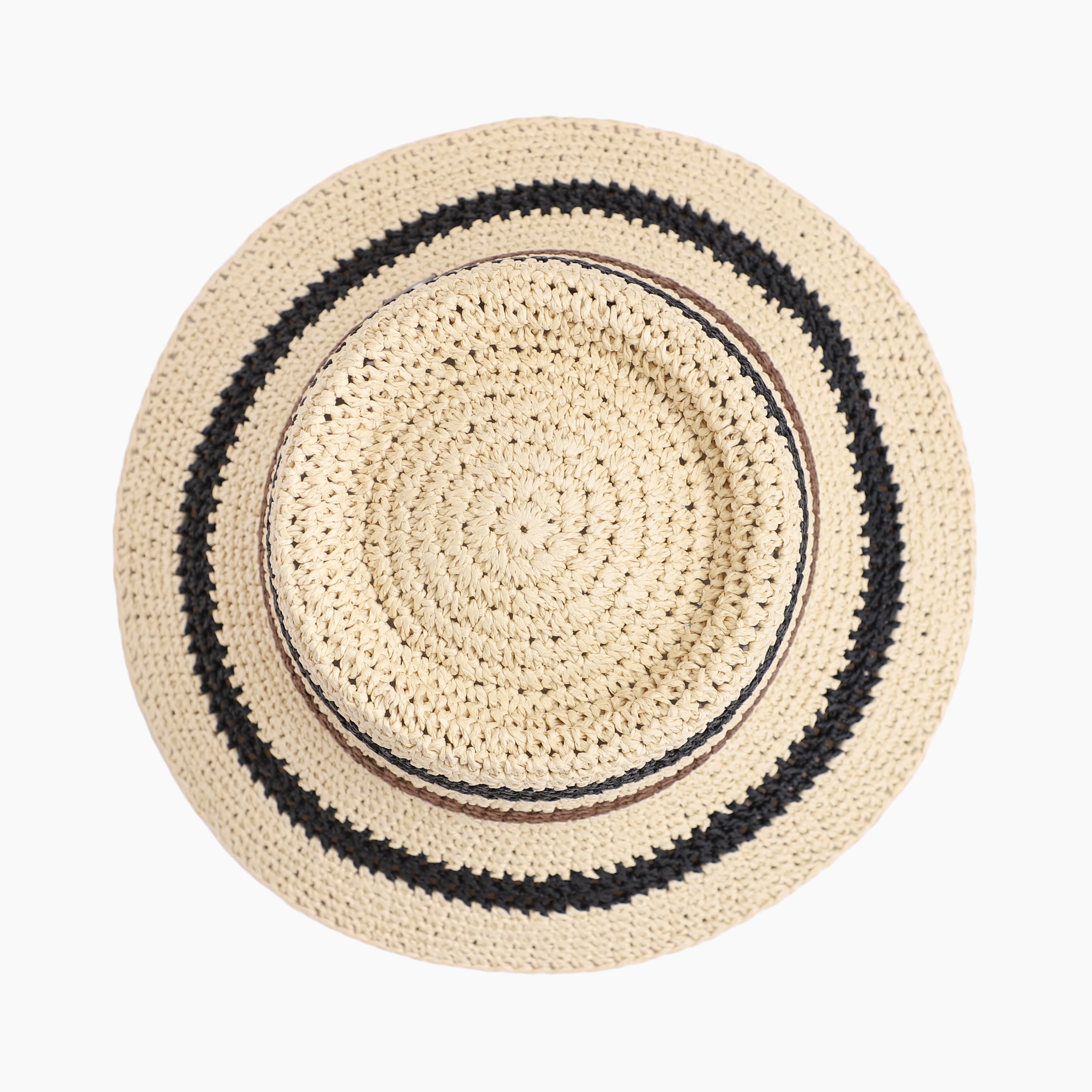 Women’s Paper Straw Bucket Hat with Wide Brim and UPF 50+ Sun Protection