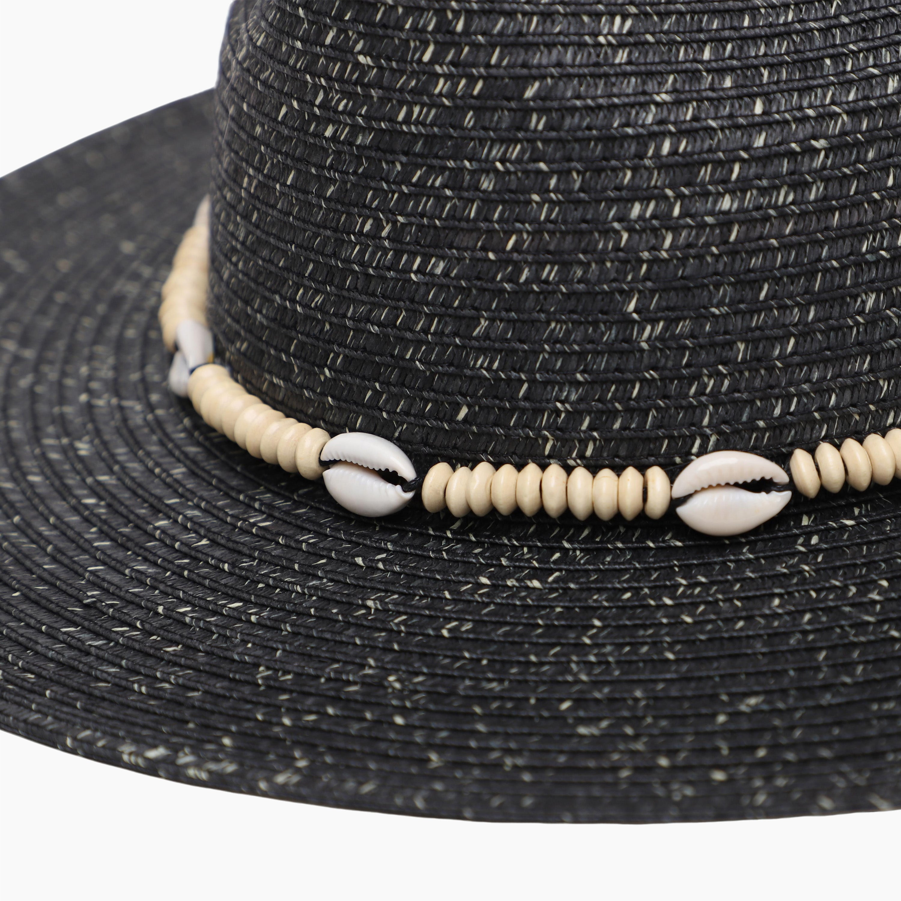 Unisex Paper Straw Fedora Hat with Wide Brim and UPF 50+ Sun Protection