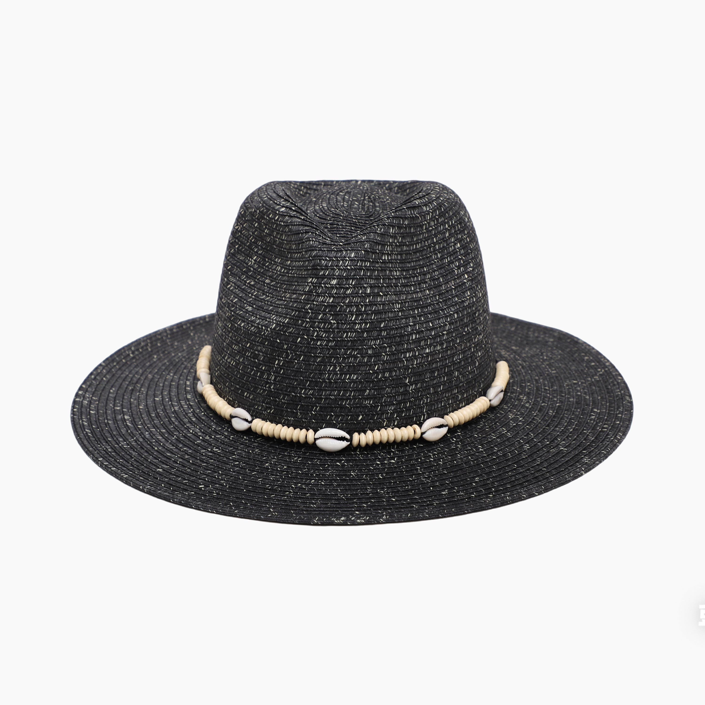 Unisex Paper Straw Fedora Hat with Wide Brim and UPF 50+ Sun Protection