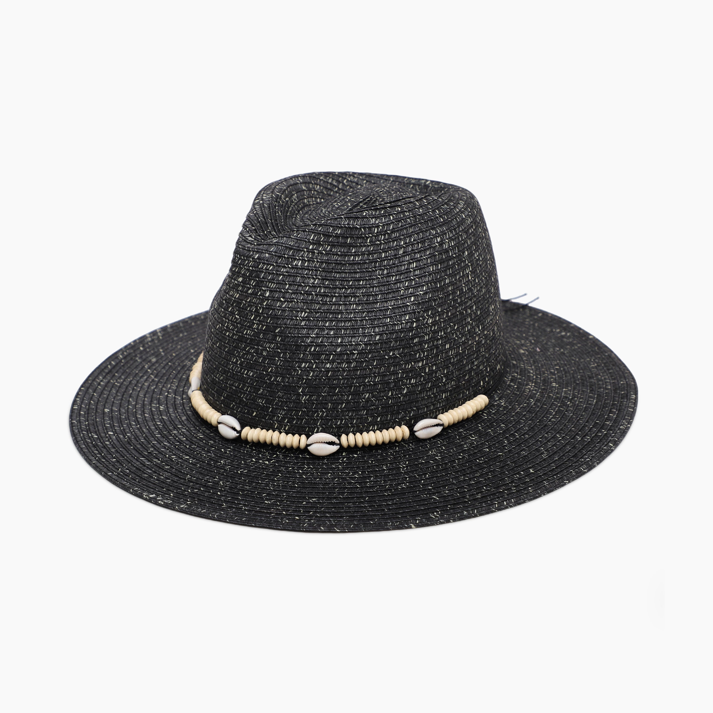 Unisex Paper Straw Fedora Hat with Wide Brim and UPF 50+ Sun Protection