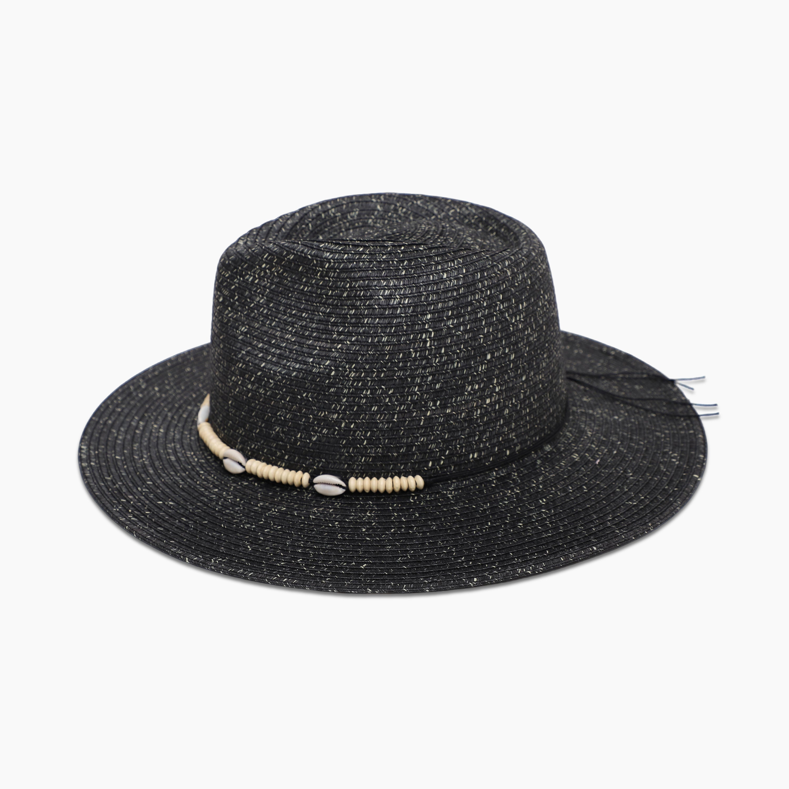 Unisex Paper Straw Fedora Hat with Wide Brim and UPF 50+ Sun Protection