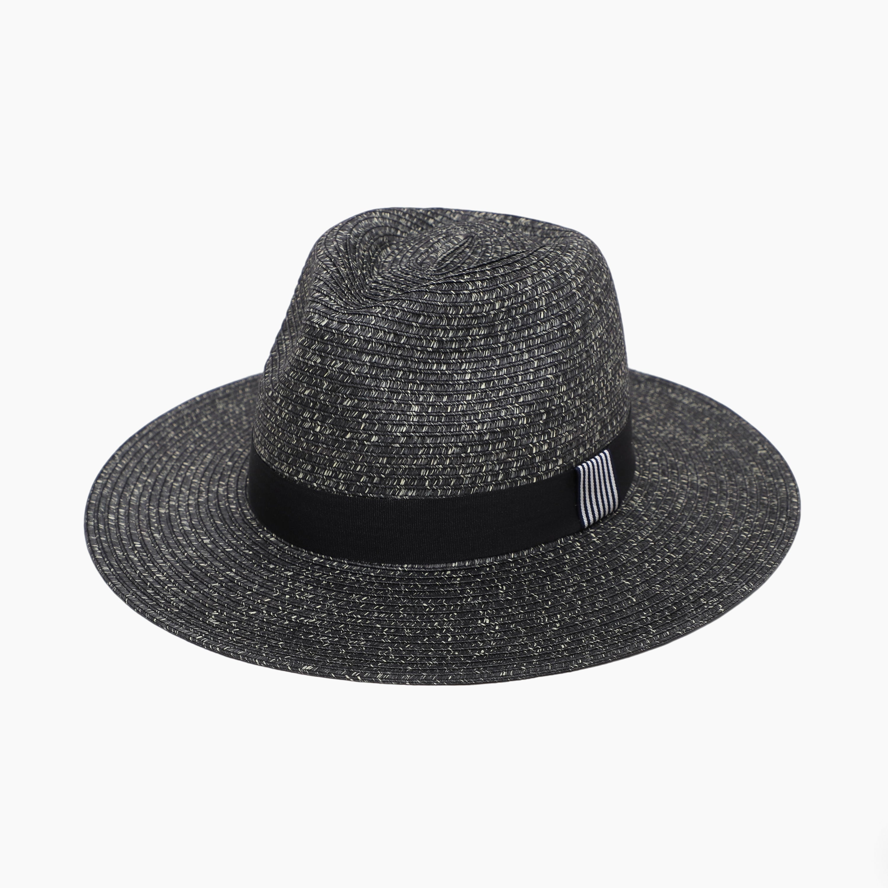 Unisex Paper Straw Fedora Hat with Wide Brim and UPF 50+ Sun Protection