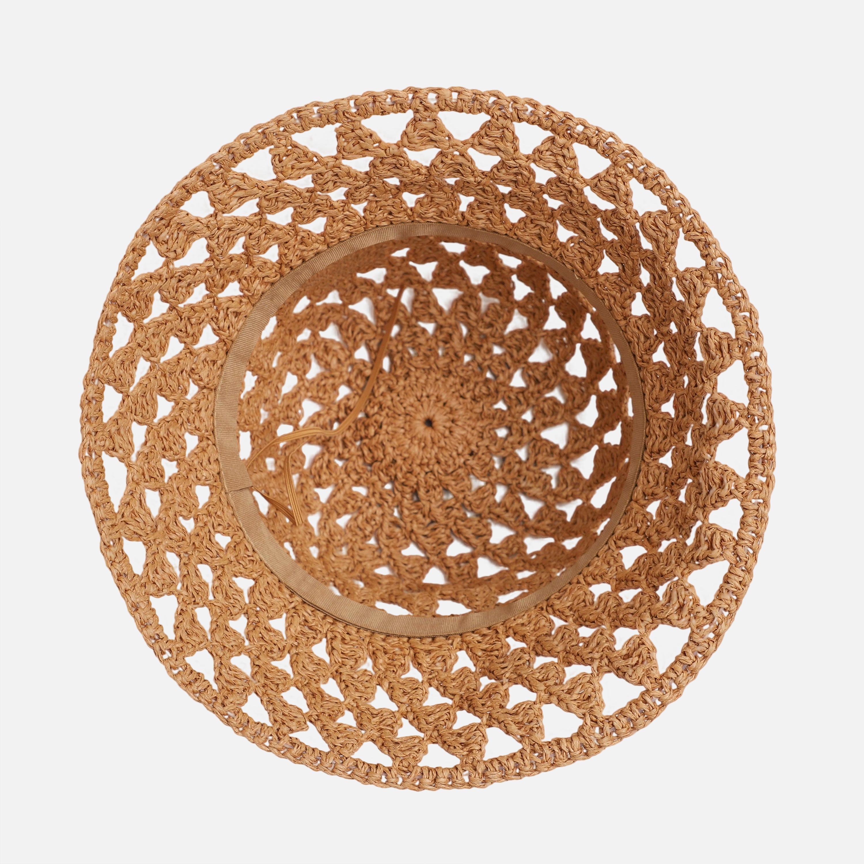 Women’s Paper Straw Bucket Hat with Wide Brim and UPF 50+ Sun Protection