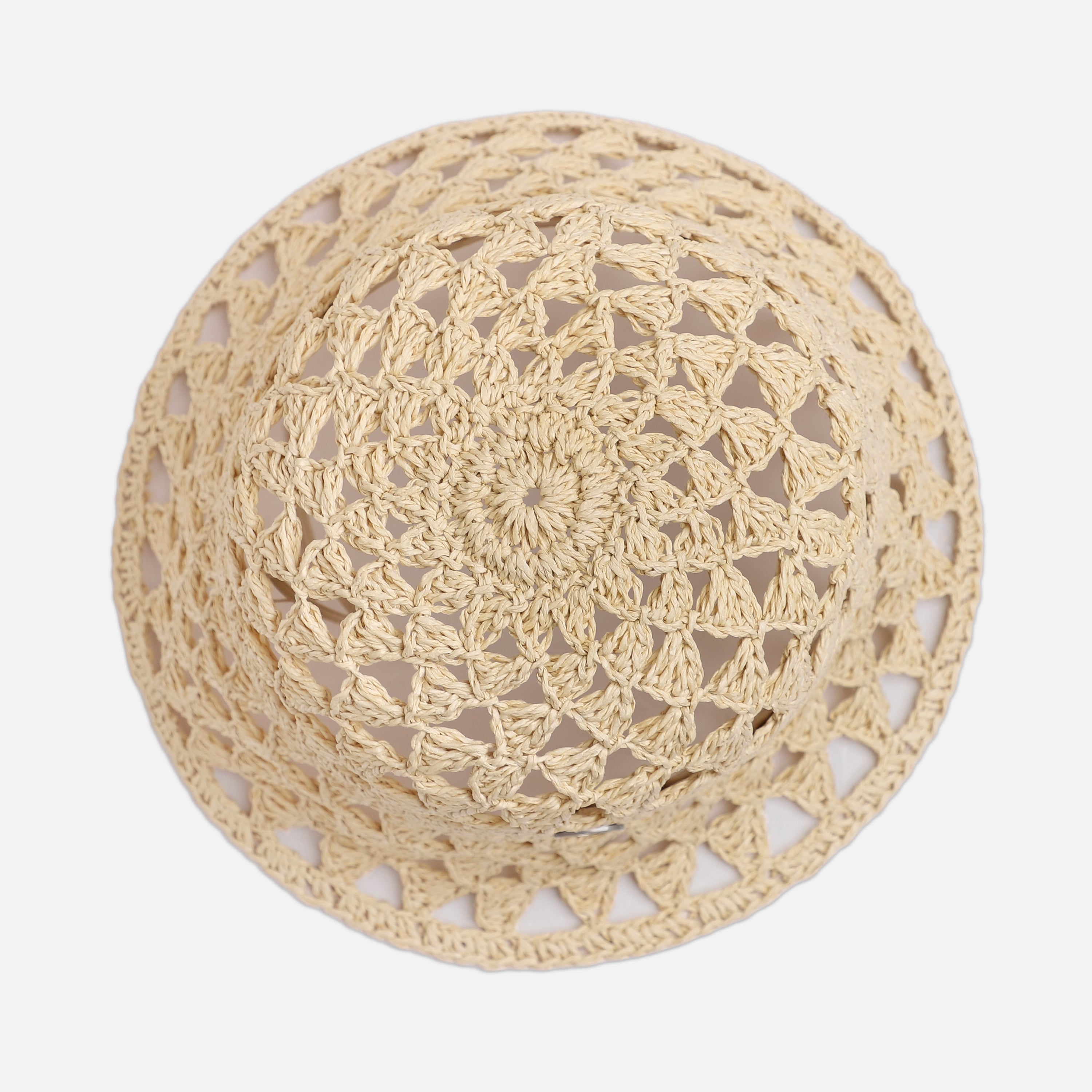 Women’s Paper Straw Bucket Hat with Wide Brim and UPF 50+ Sun Protection