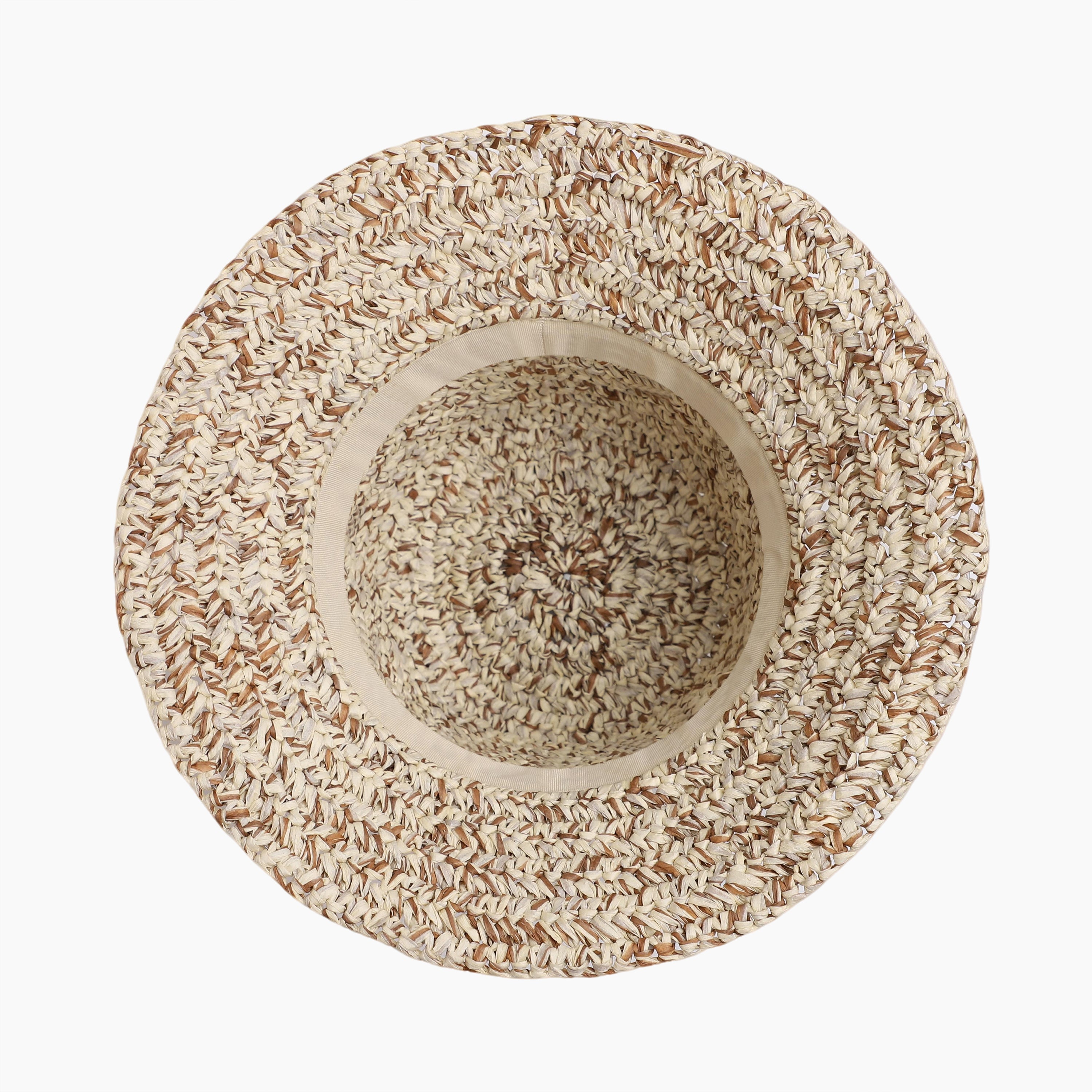 Women’s Paper Straw Bucket Hat with Wide Brim and UPF 50+ Sun Protection