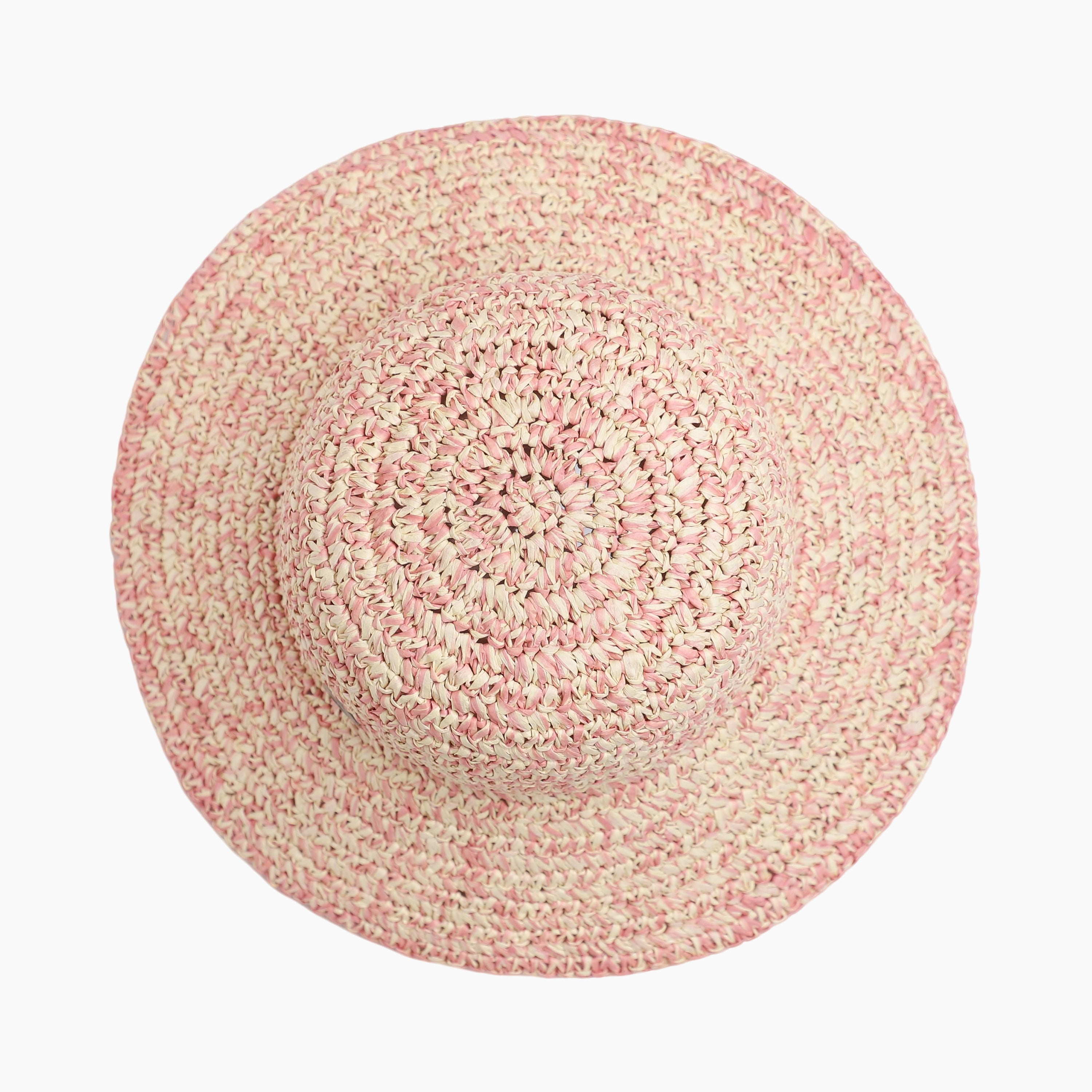 Women’s Paper Straw Bucket Hat with Wide Brim and UPF 50+ Sun Protection