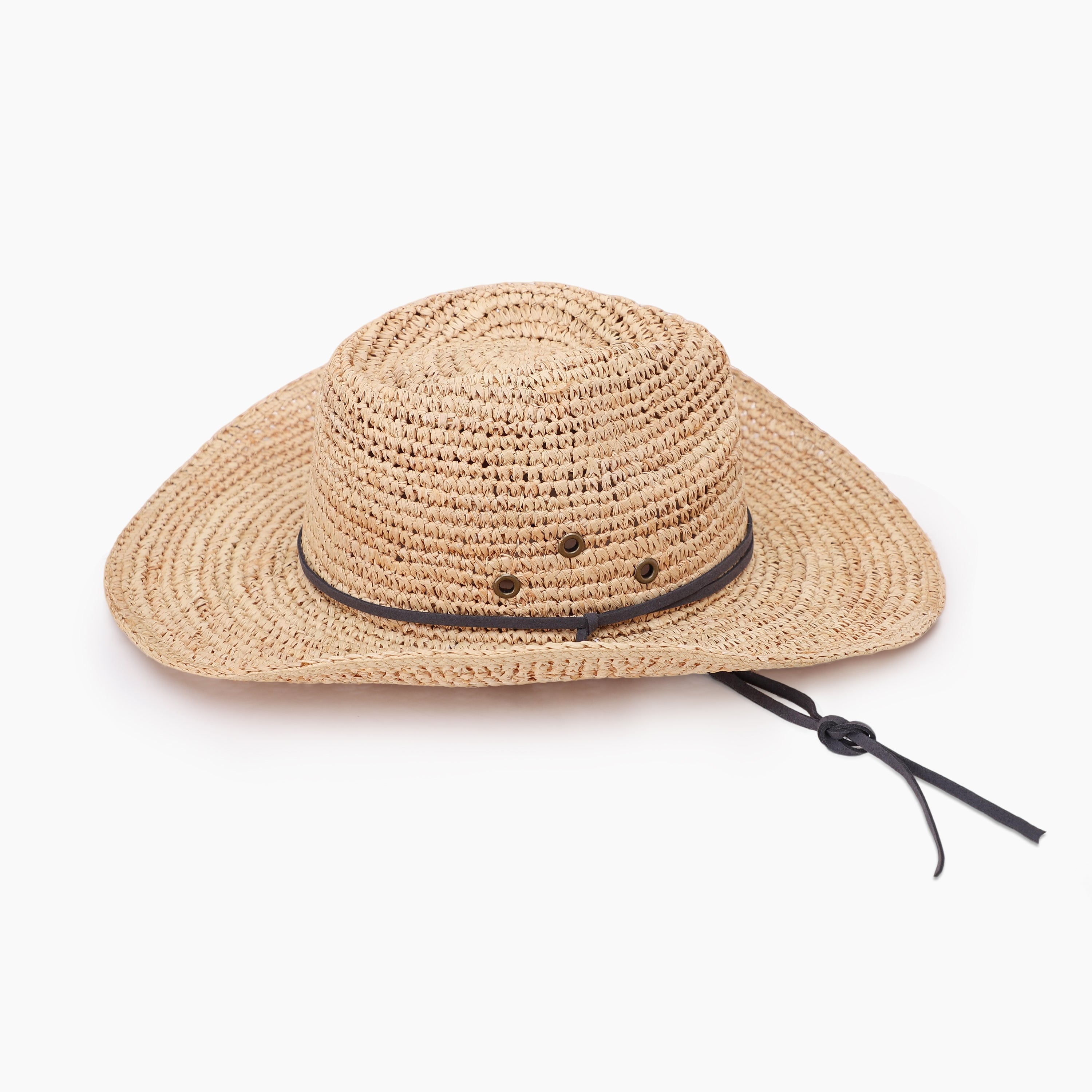 Unisex Raffia Fedora Hat with Wide Brim and UPF 50+ Sun Protection