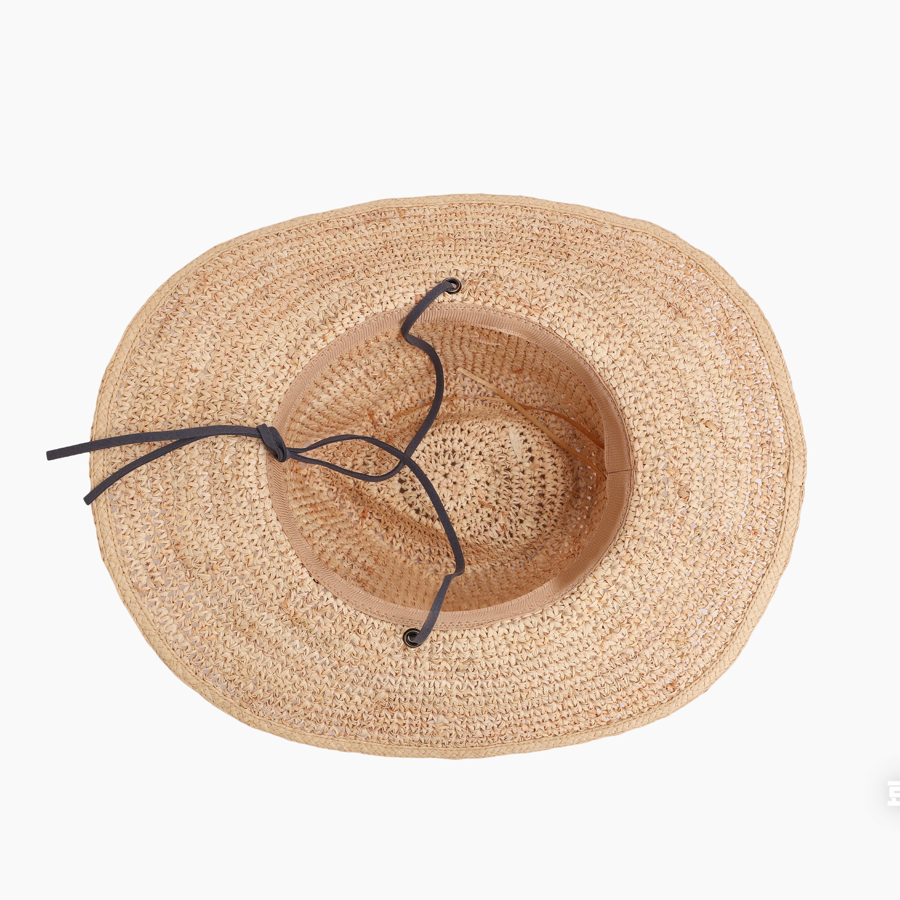 Unisex Raffia Fedora Hat with Wide Brim and UPF 50+ Sun Protection