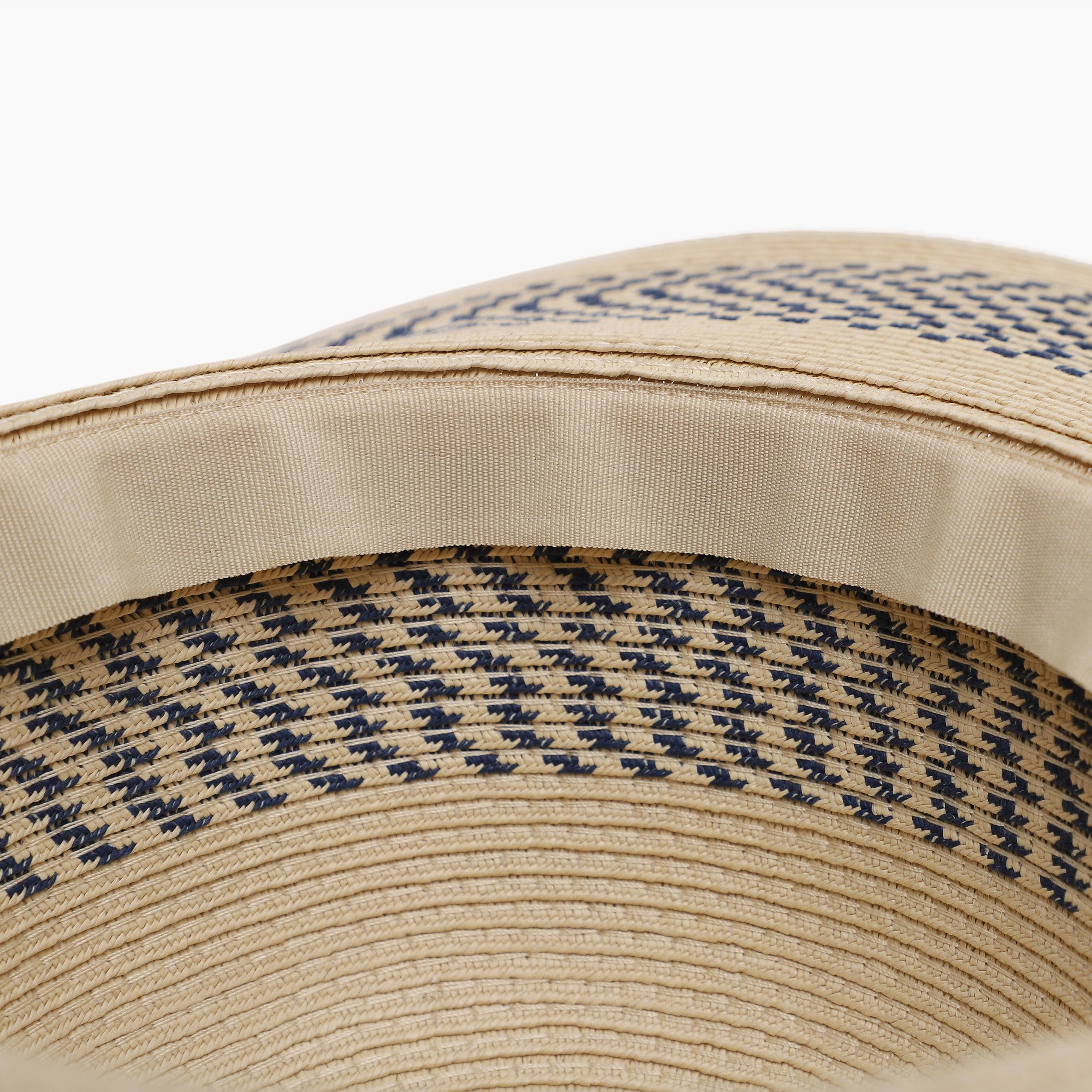 Women’s Paper Straw Sun Hat with Wide Brim and UPF 50+ Sun Protection