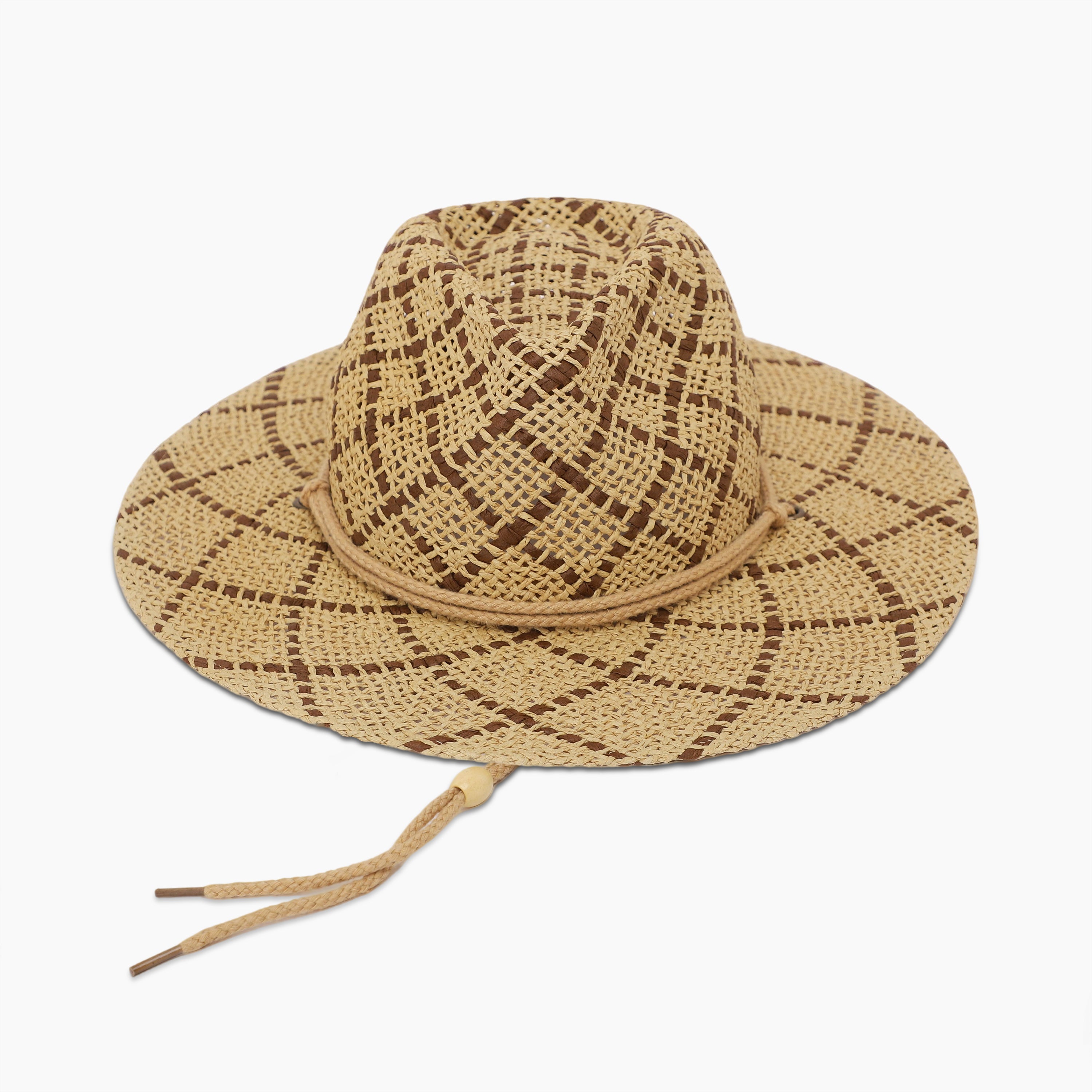 Unisex Paper Straw Fedora Hat with Wide Brim and UPF 50+ Sun Protection