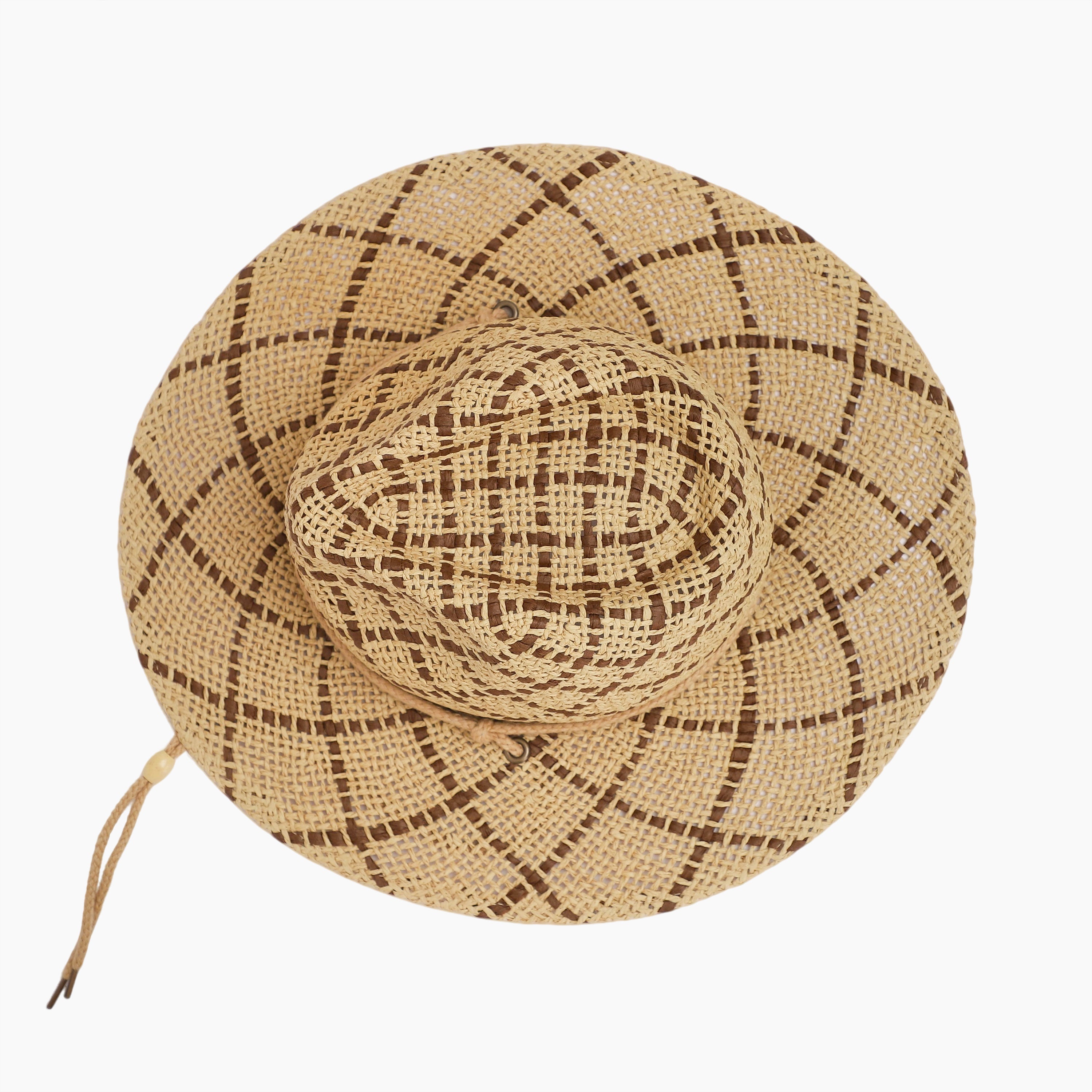 Unisex Paper Straw Fedora Hat with Wide Brim and UPF 50+ Sun Protection