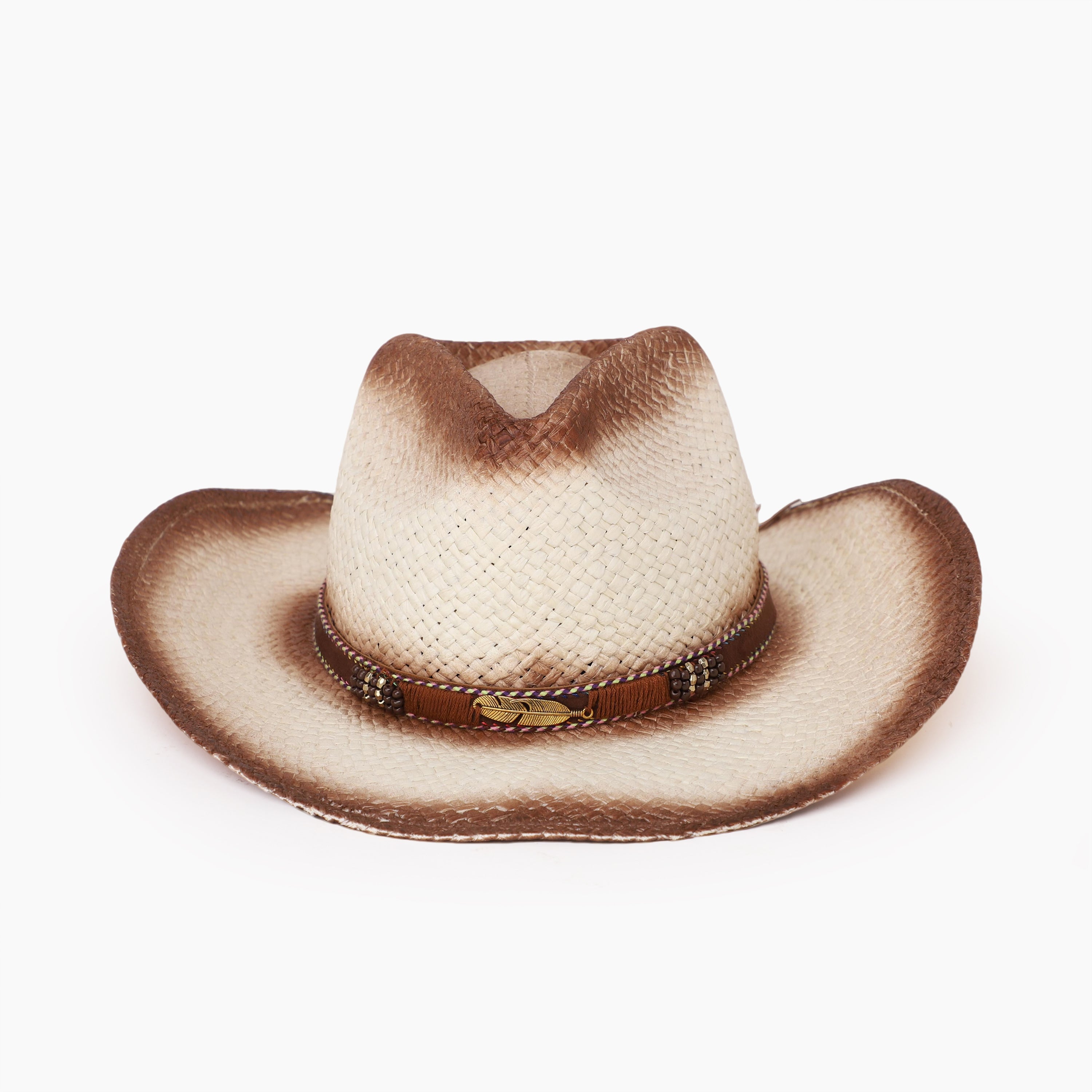 Unisex Paper Straw Fedora Hat with Wide Brim and UPF 50+ Sun Protection