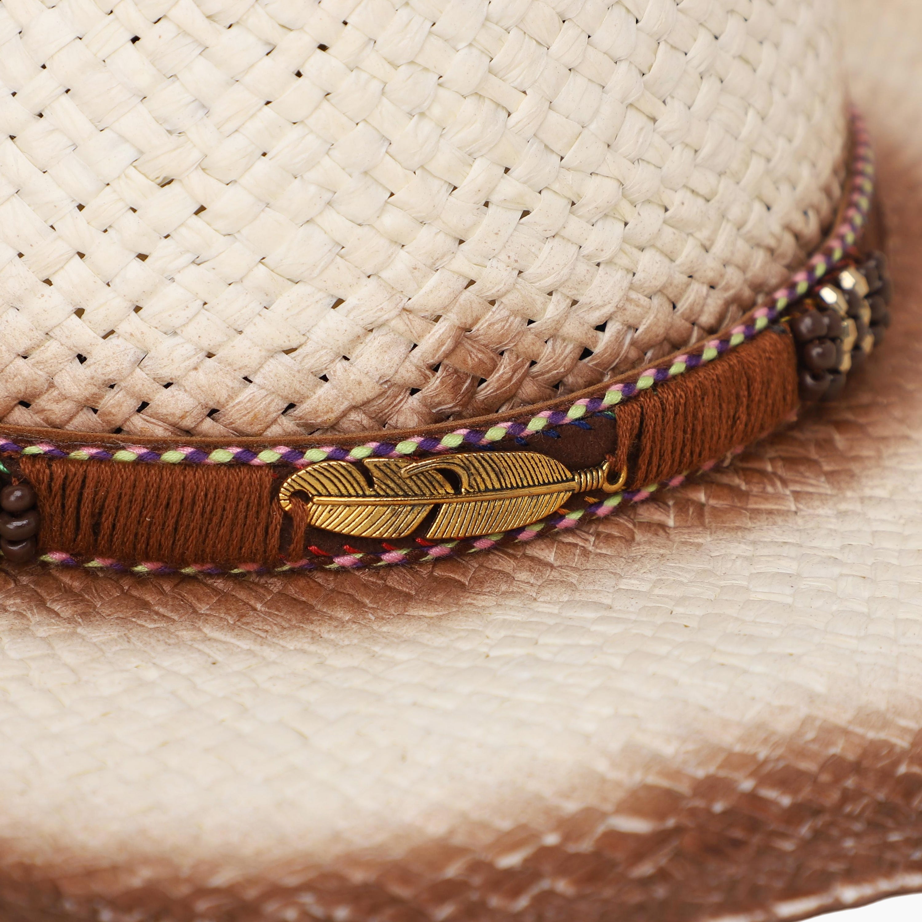 Unisex Paper Straw Fedora Hat with Wide Brim and UPF 50+ Sun Protection