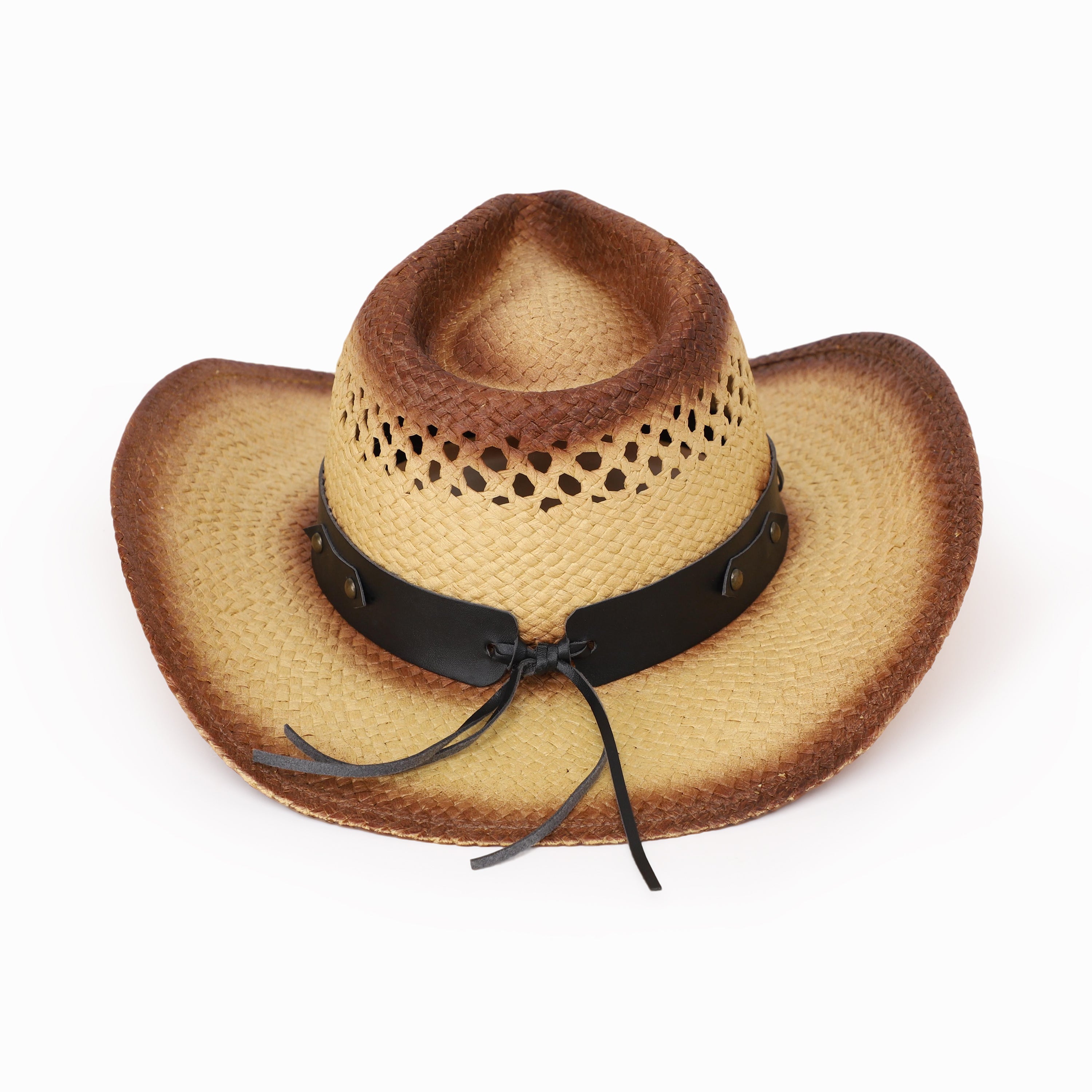 Unisex Paper Straw Fedora Hat with Wide Brim and UPF 50+ Sun Protection