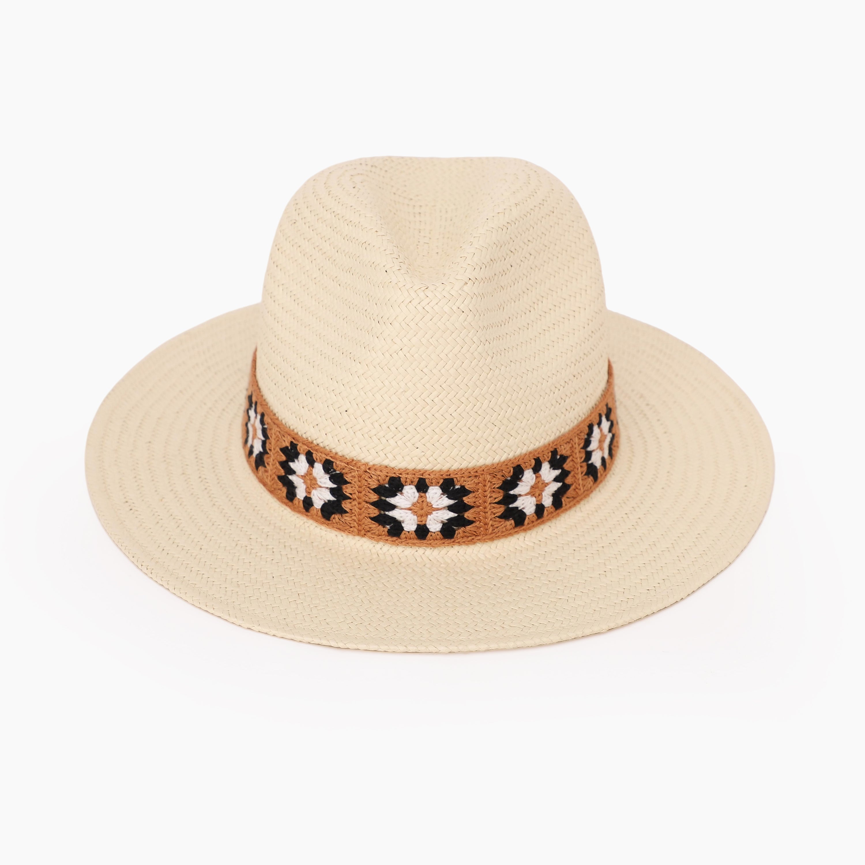 Women’s Paper Braid Fedora Hat with Wide Brim and UPF 50+ Sun Protection