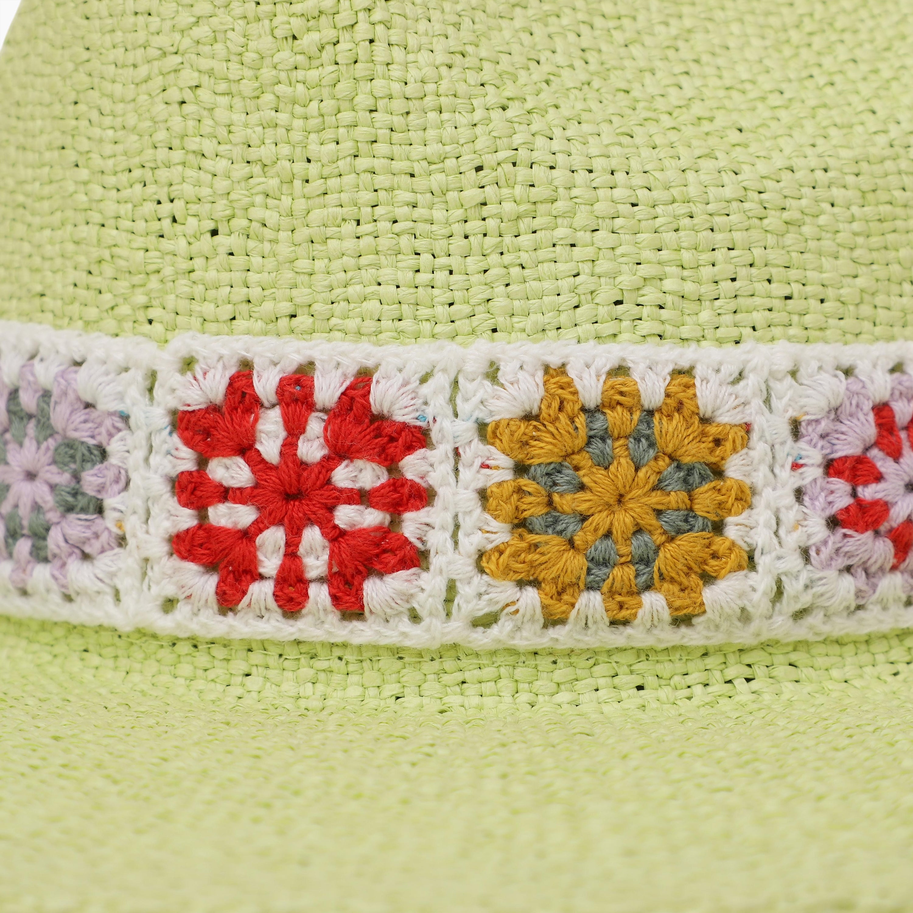 Women’s Paper Straw Fedora Hat with Wide Brim and UPF 50+ Sun Protection