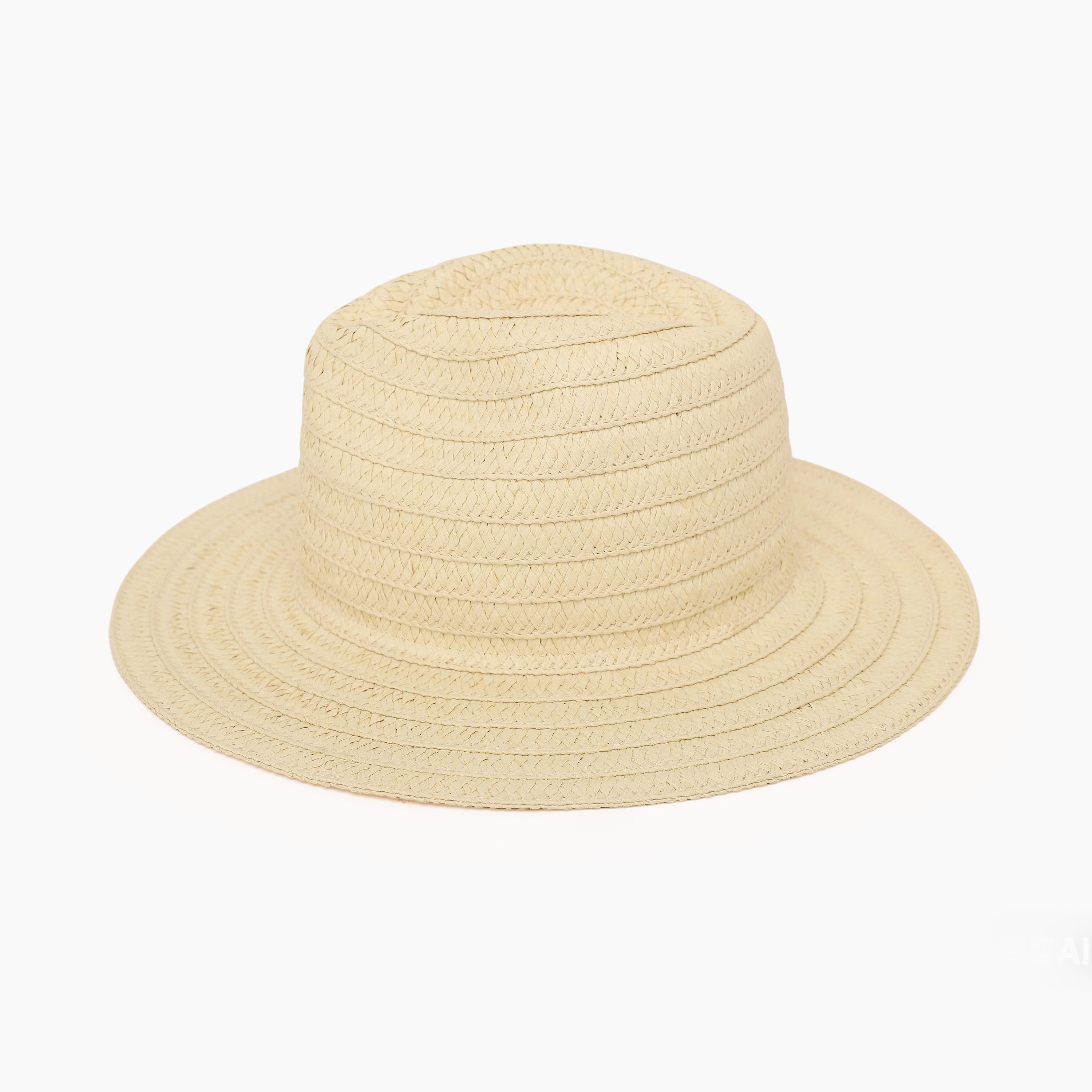 Women’s Paper Straw Fedora Hat with Wide Brim and UPF 50+ Sun Protection