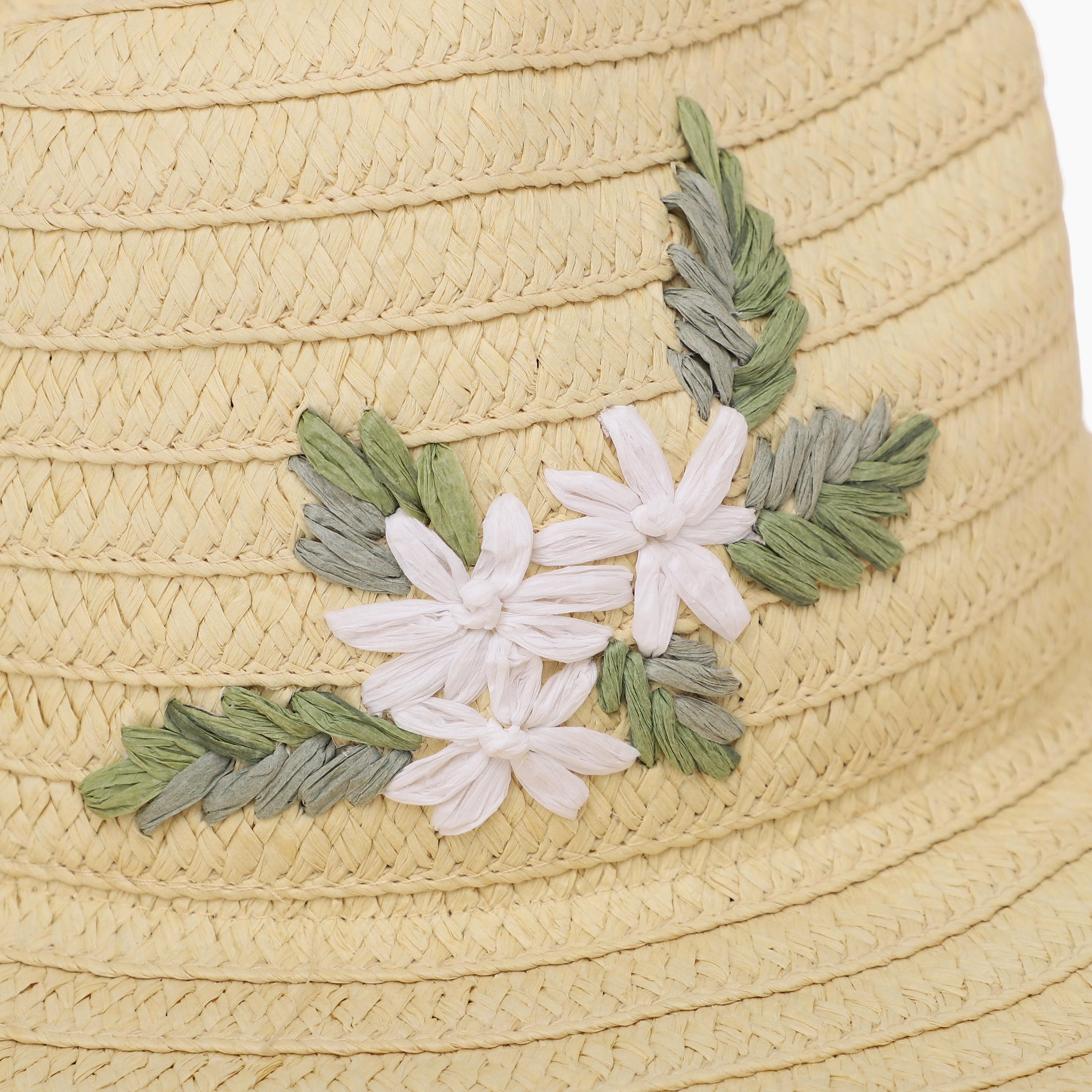 Women’s Paper Straw Fedora Hat with Wide Brim and UPF 50+ Sun Protection