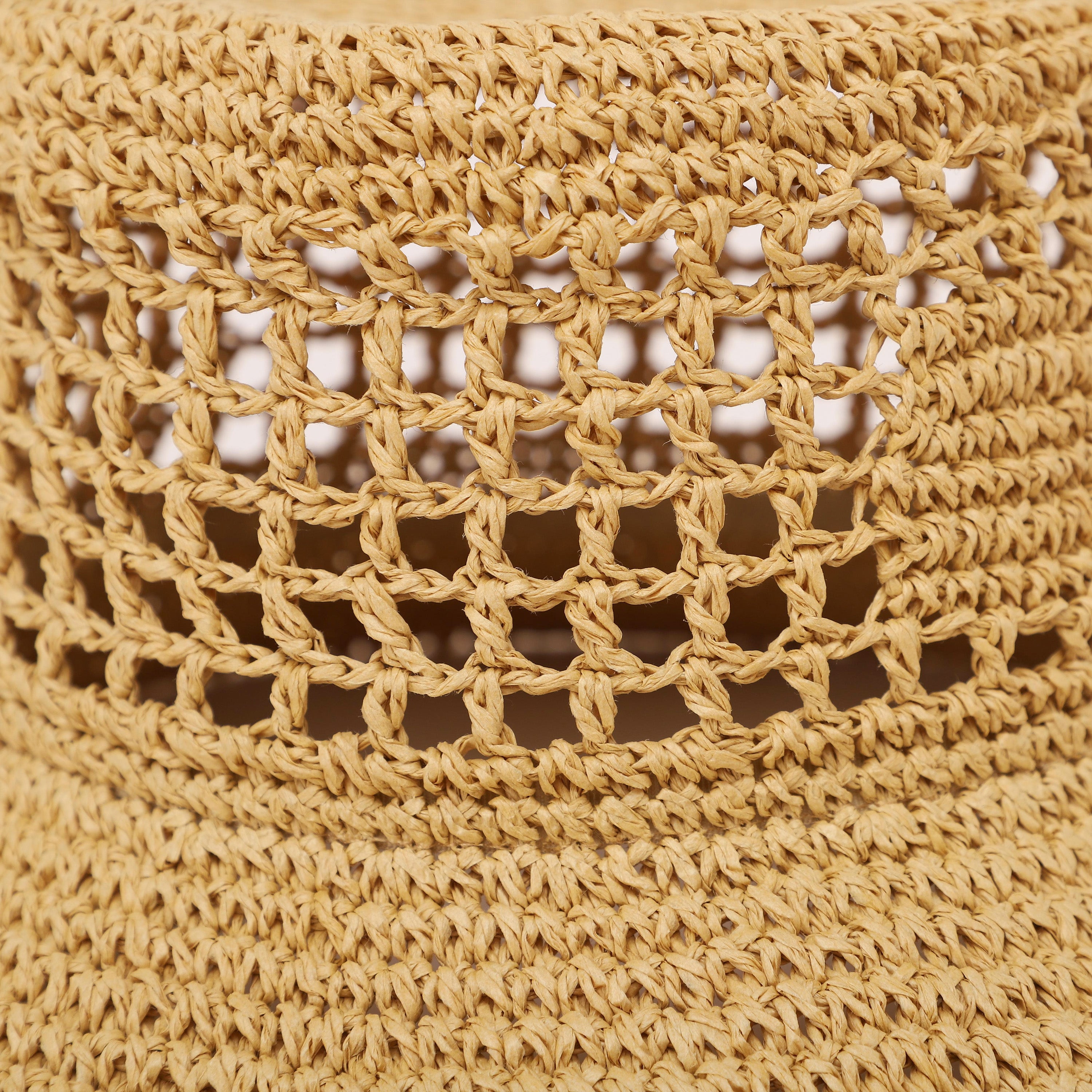 Women’s Paper Straw Bucket Hat with Wide Brim and UPF 50+ Sun Protection