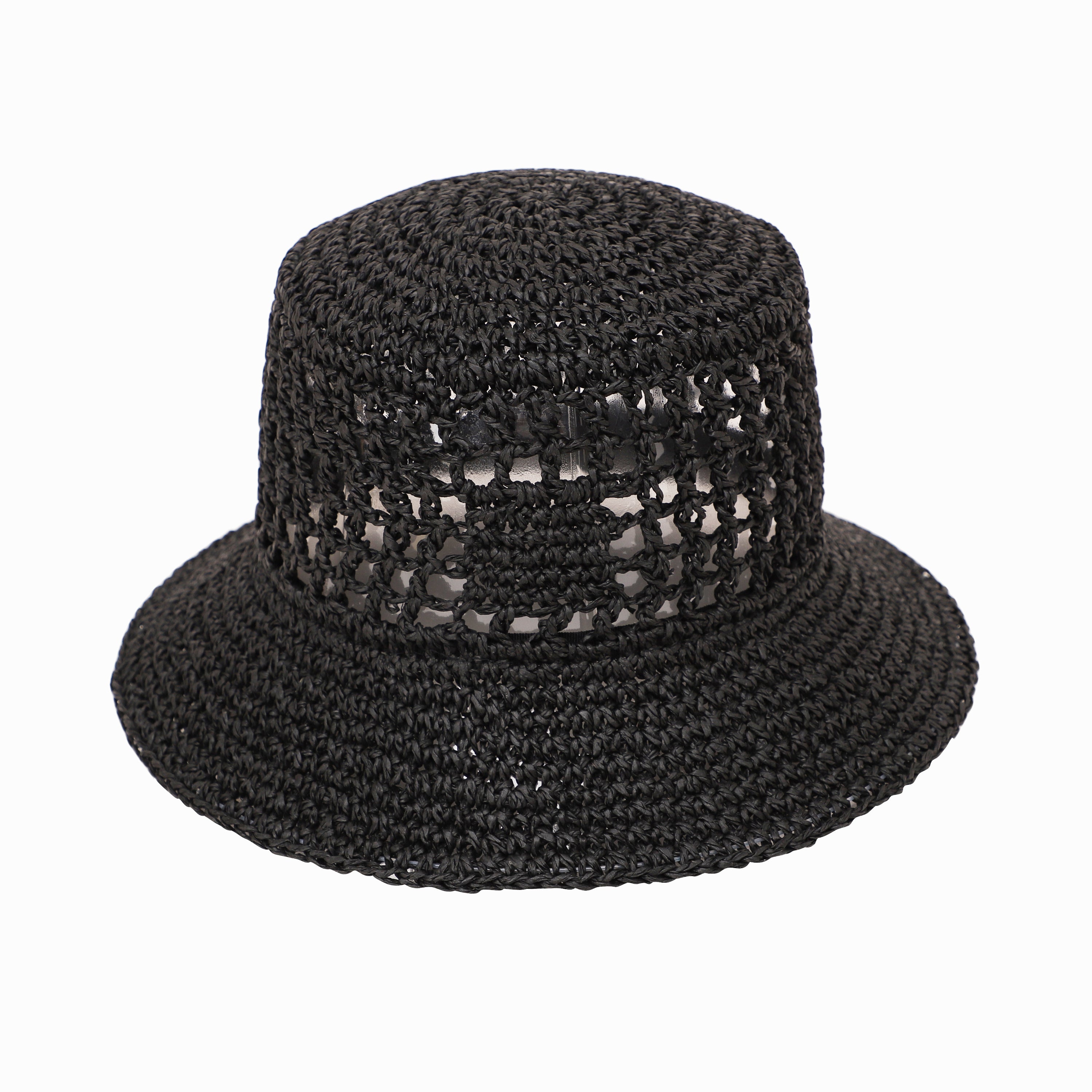 Women’s Paper Straw Bucket Hat with Wide Brim and UPF 50+ Sun Protection