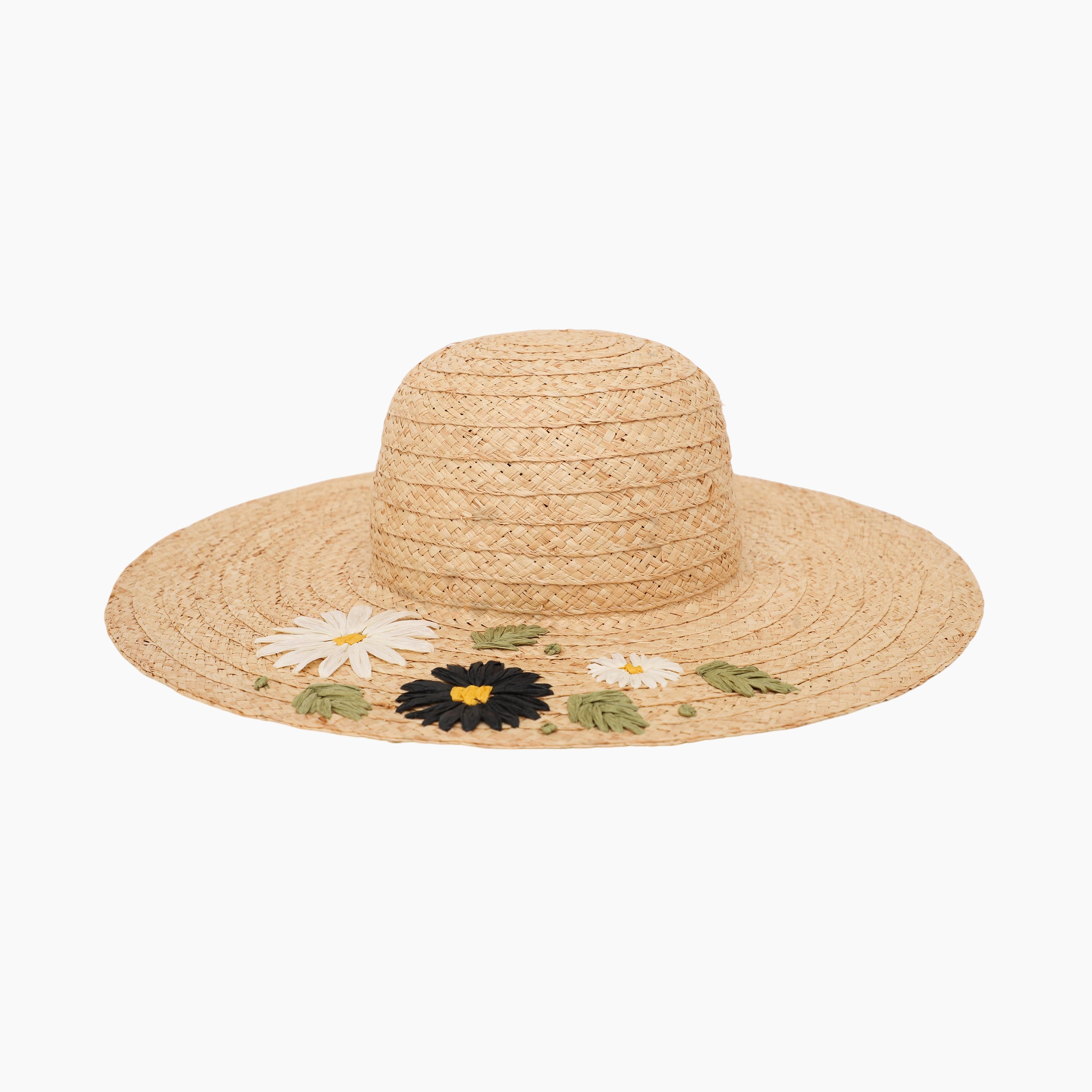Women’s Raffia Sun Hat with Wide Brim and UPF 50+ Sun Protection