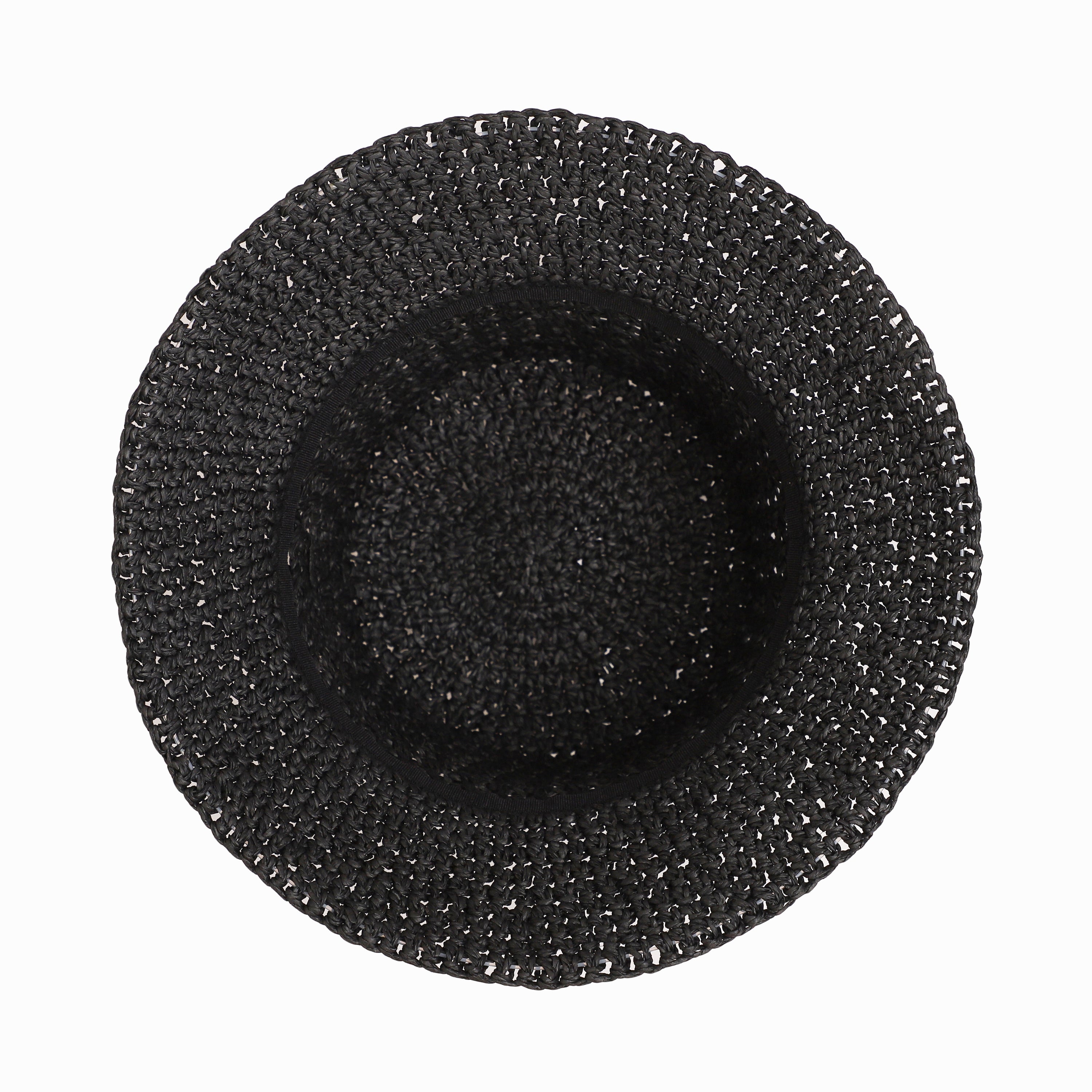 Women’s Paper Straw Bucket Hat with Wide Brim and UPF 50+ Sun Protection