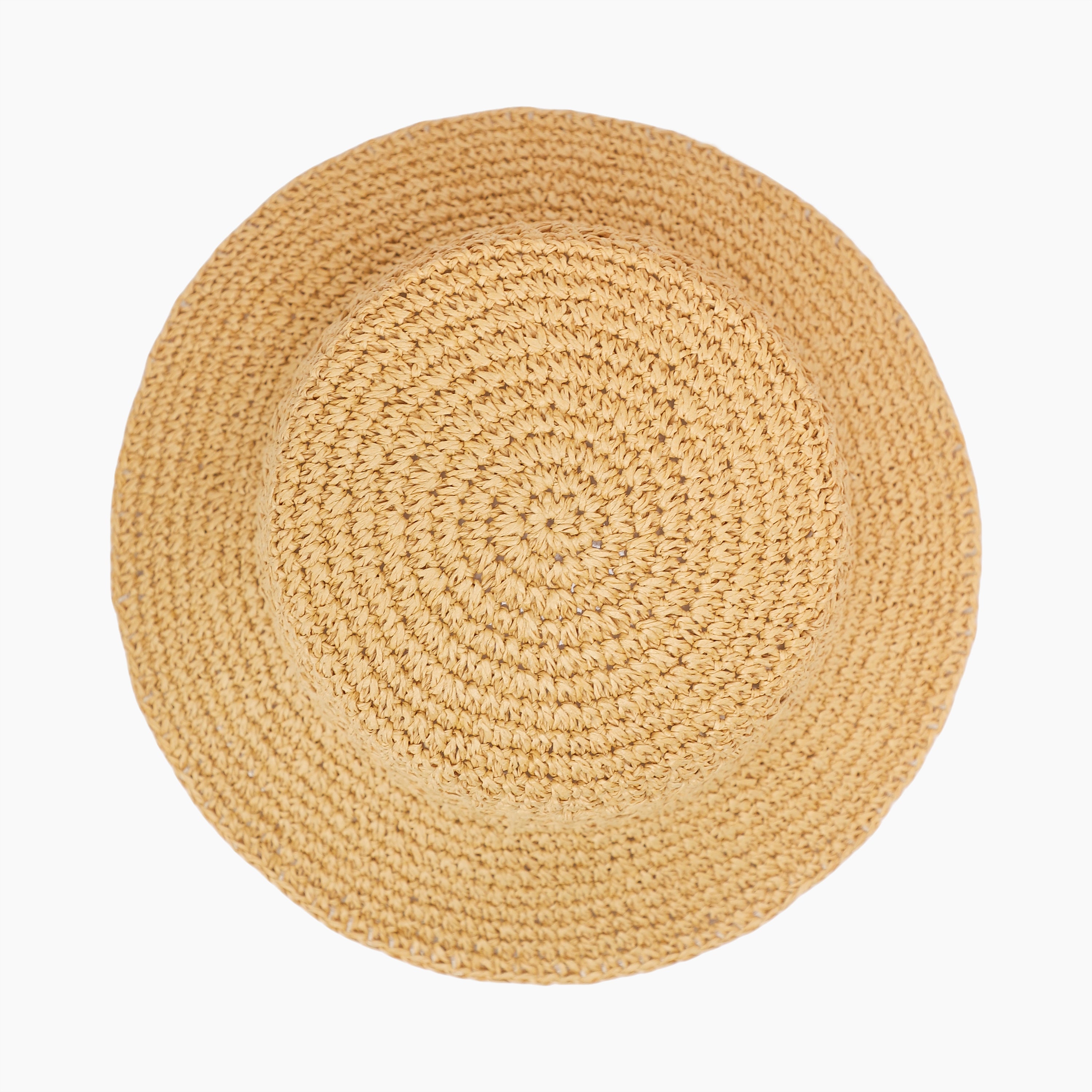 Women’s Paper Straw Bucket Hat with Wide Brim and UPF 50+ Sun Protection