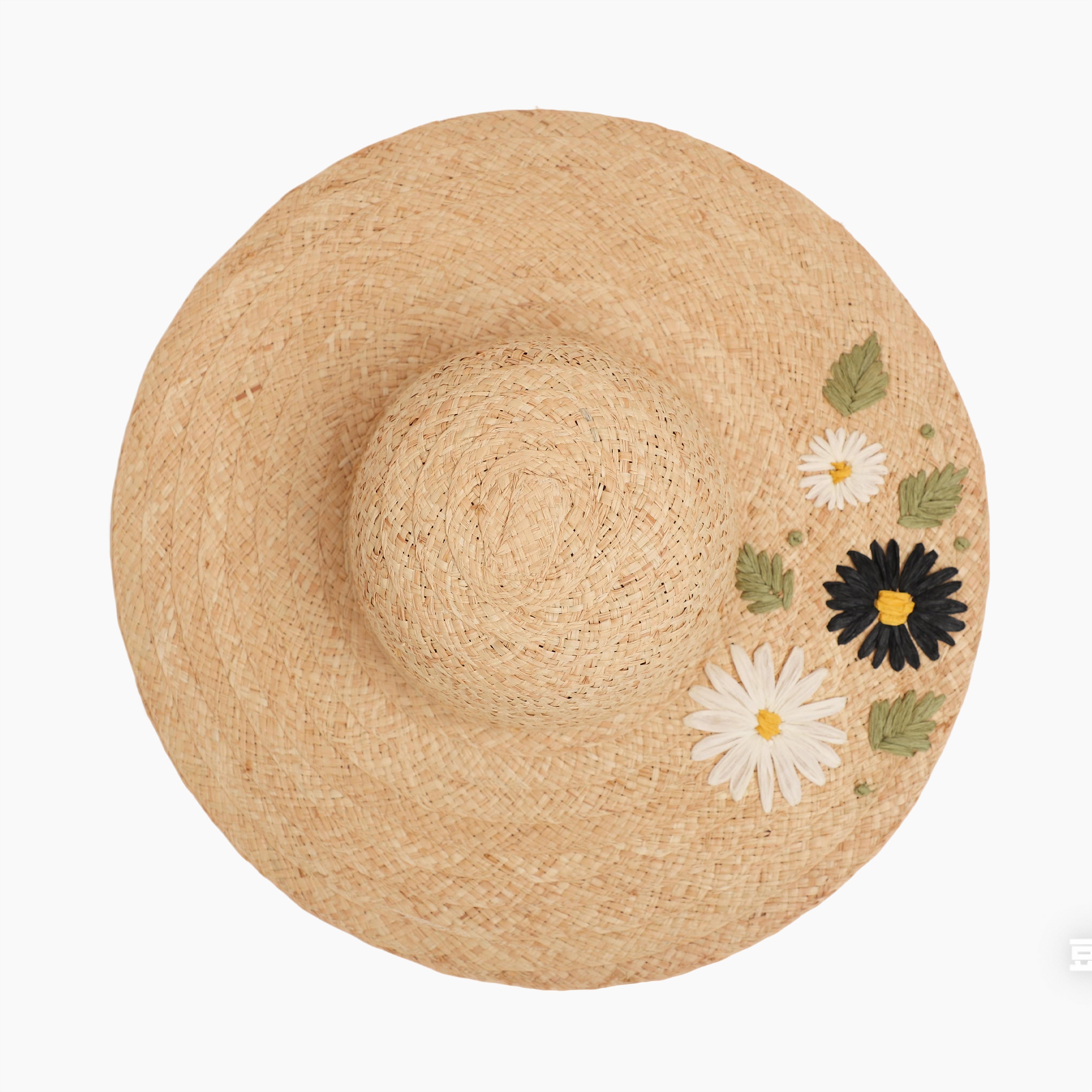 Women’s Raffia Sun Hat with Wide Brim and UPF 50+ Sun Protection