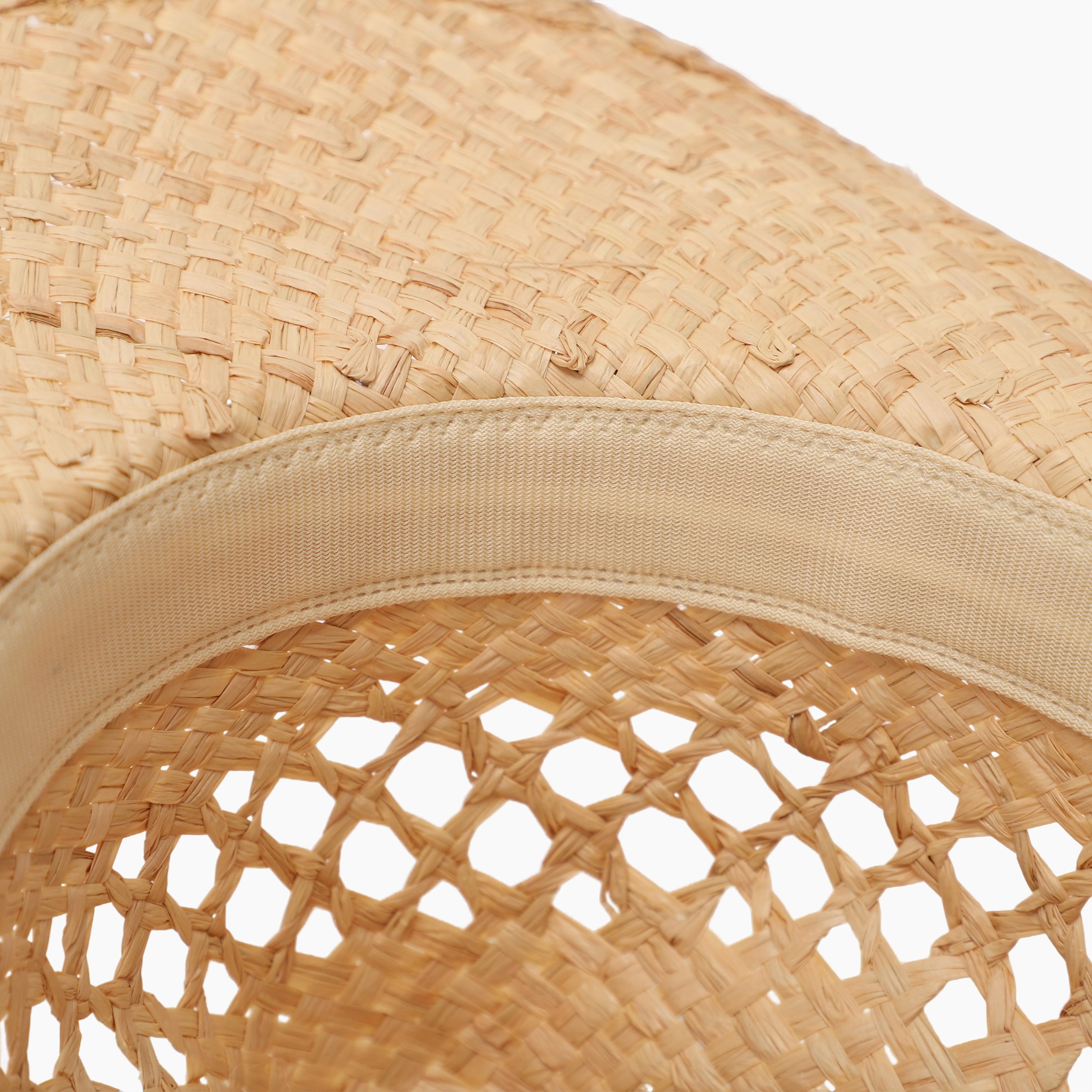 Unisex Raffia Fedora Hat with Wide Brim and UPF 50+ Sun Protection