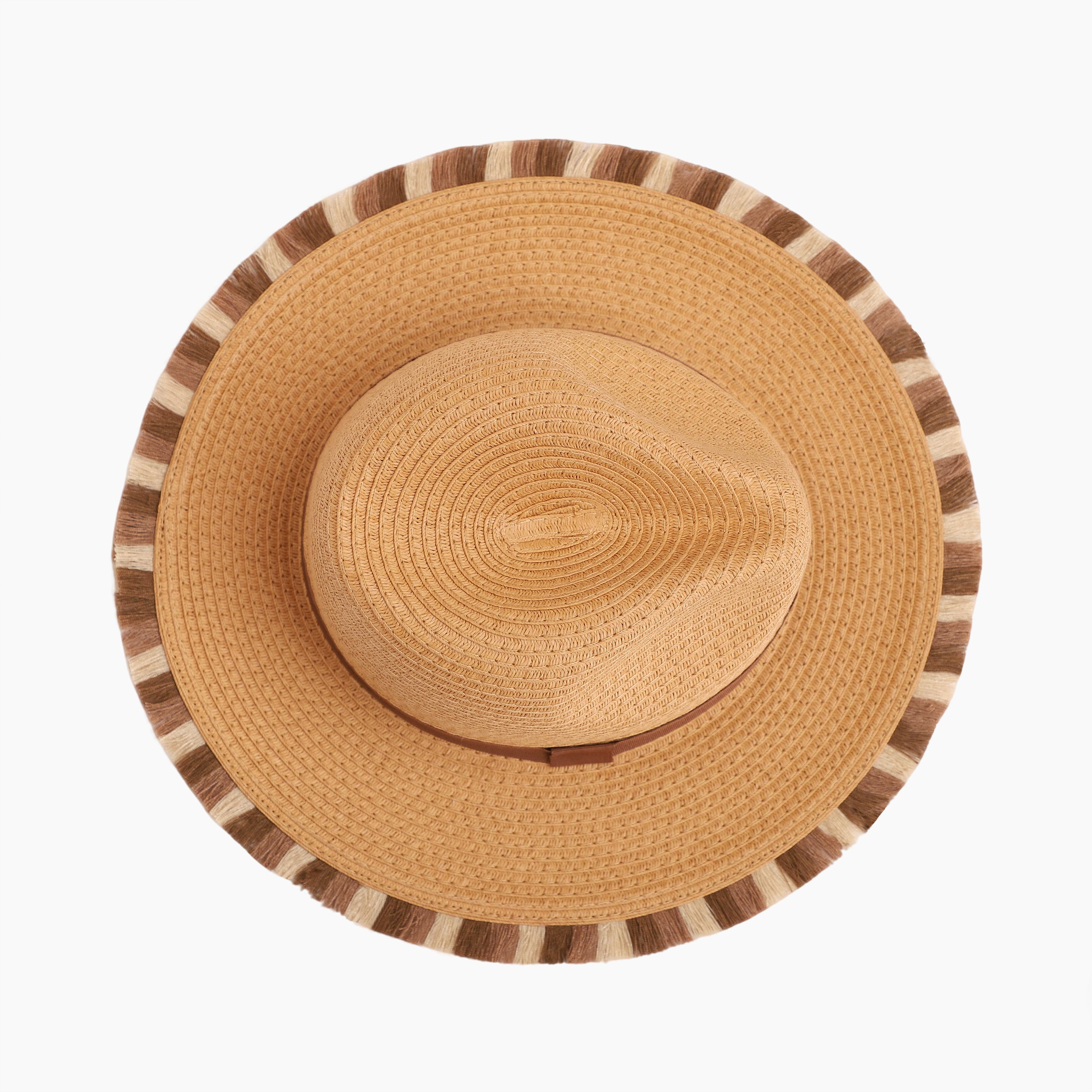 Unisex Paper Straw Fedora Hat with Wide Brim and UPF 50+ Sun Protection