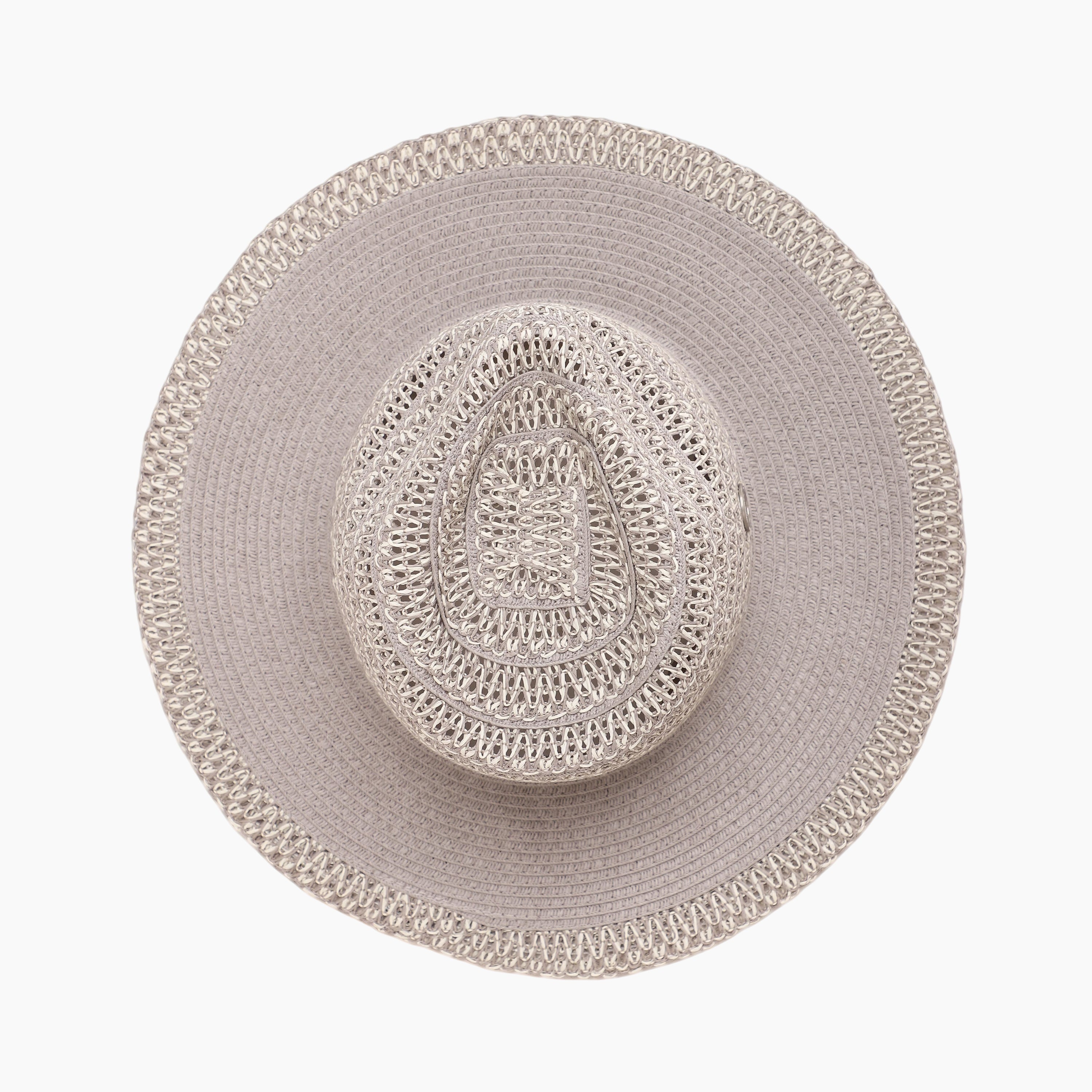 Unisex Paper Straw Fedora Hat with Wide Brim and UPF 50+ Sun Protection