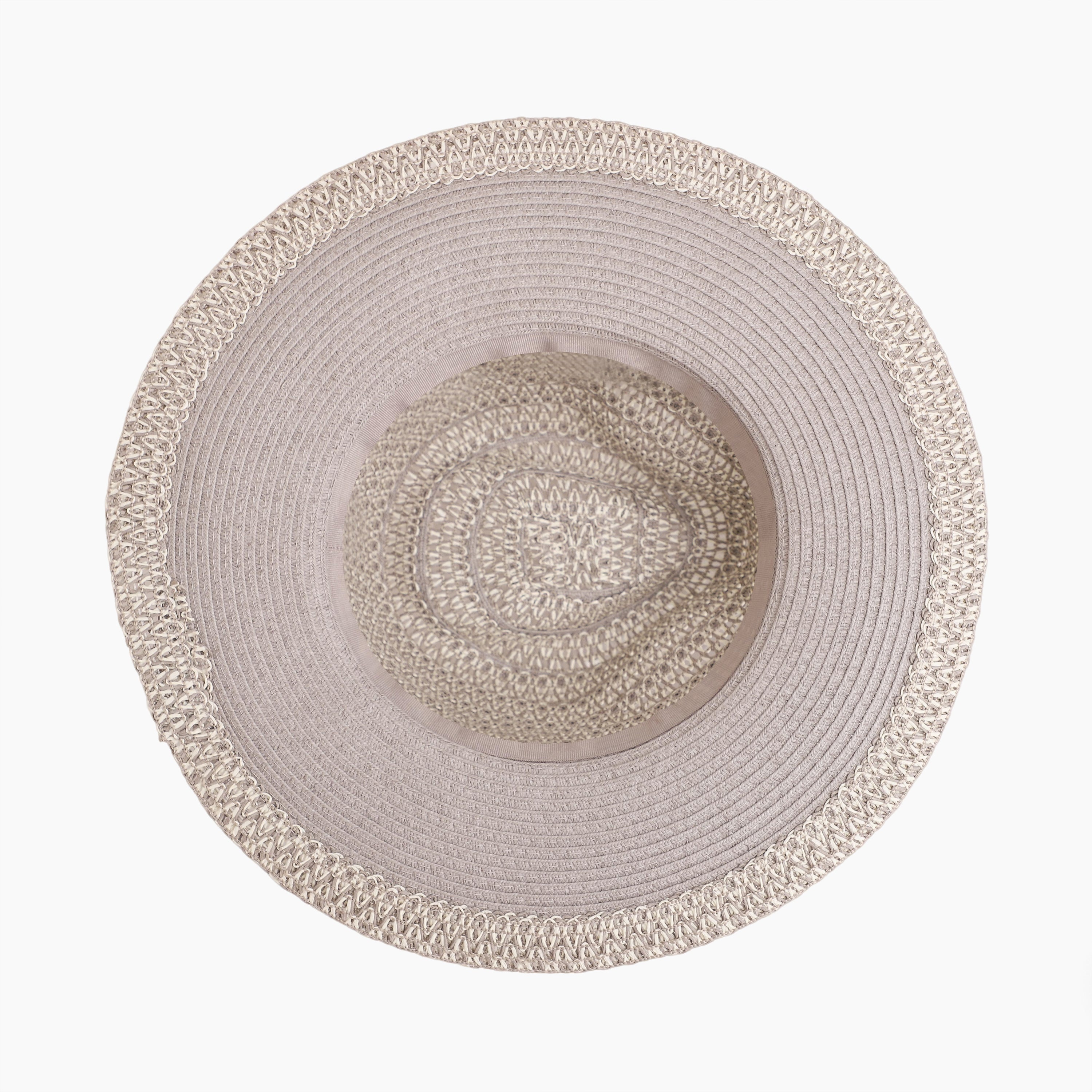 Unisex Paper Straw Fedora Hat with Wide Brim and UPF 50+ Sun Protection