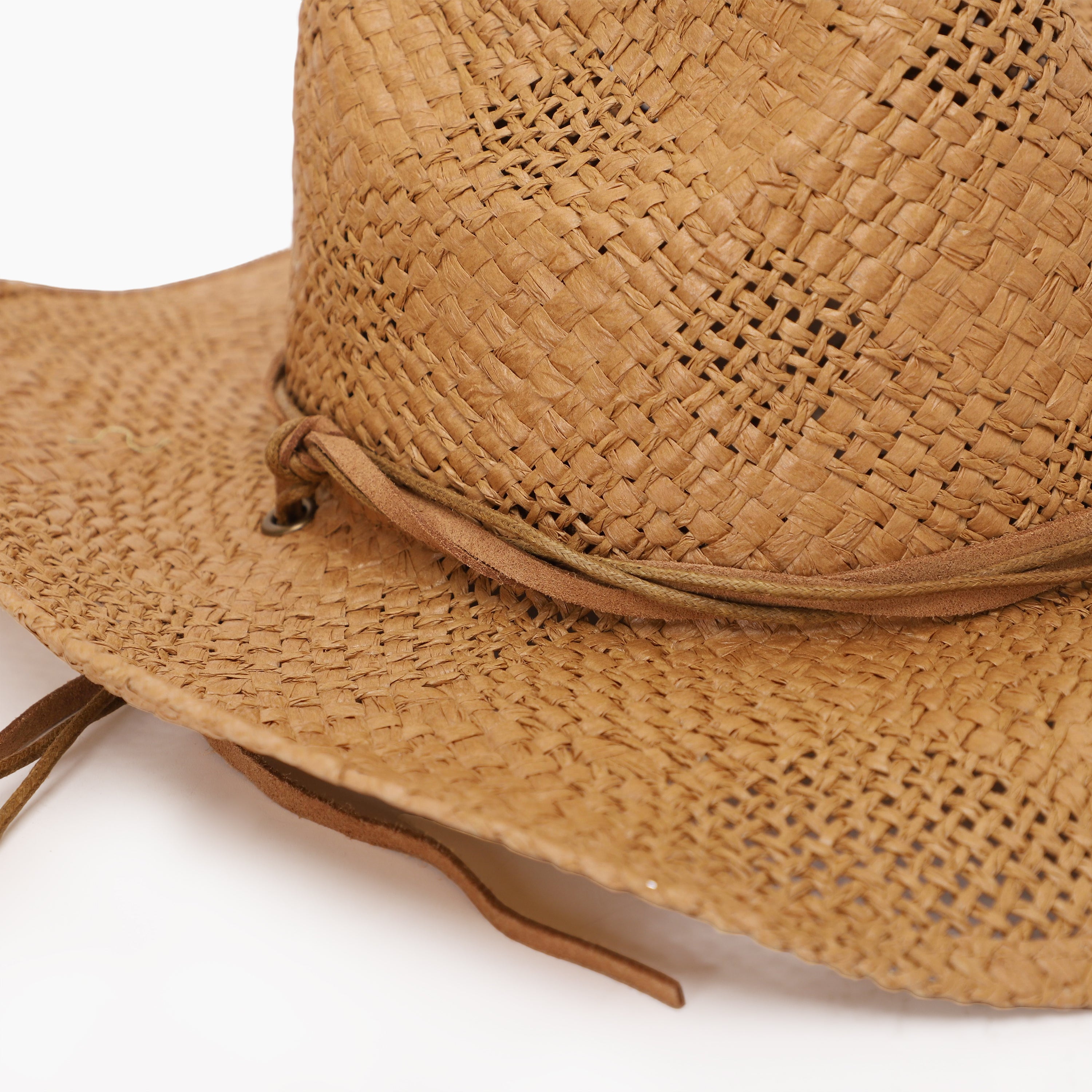 Unisex Paper Straw Fedora Hat with Wide Brim and UPF 50+ Sun Protection