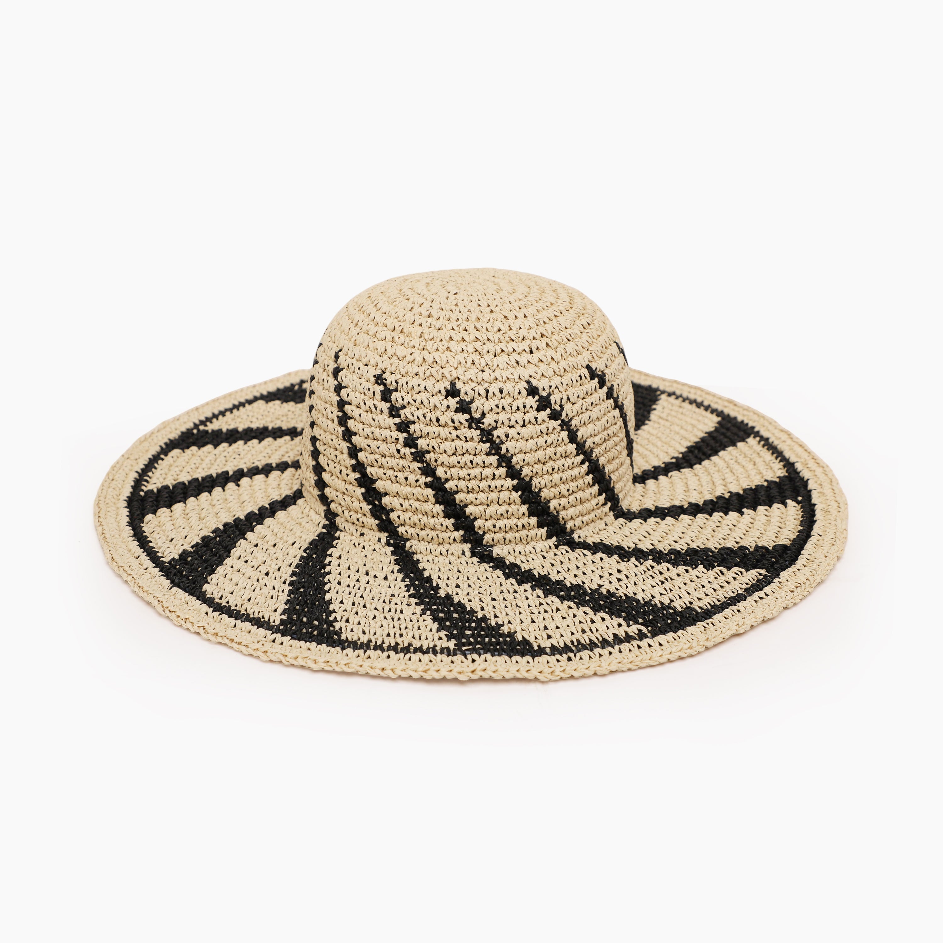 Women’s Paper Straw Sun Hat with Wide Brim and UPF 50+ Sun Protection