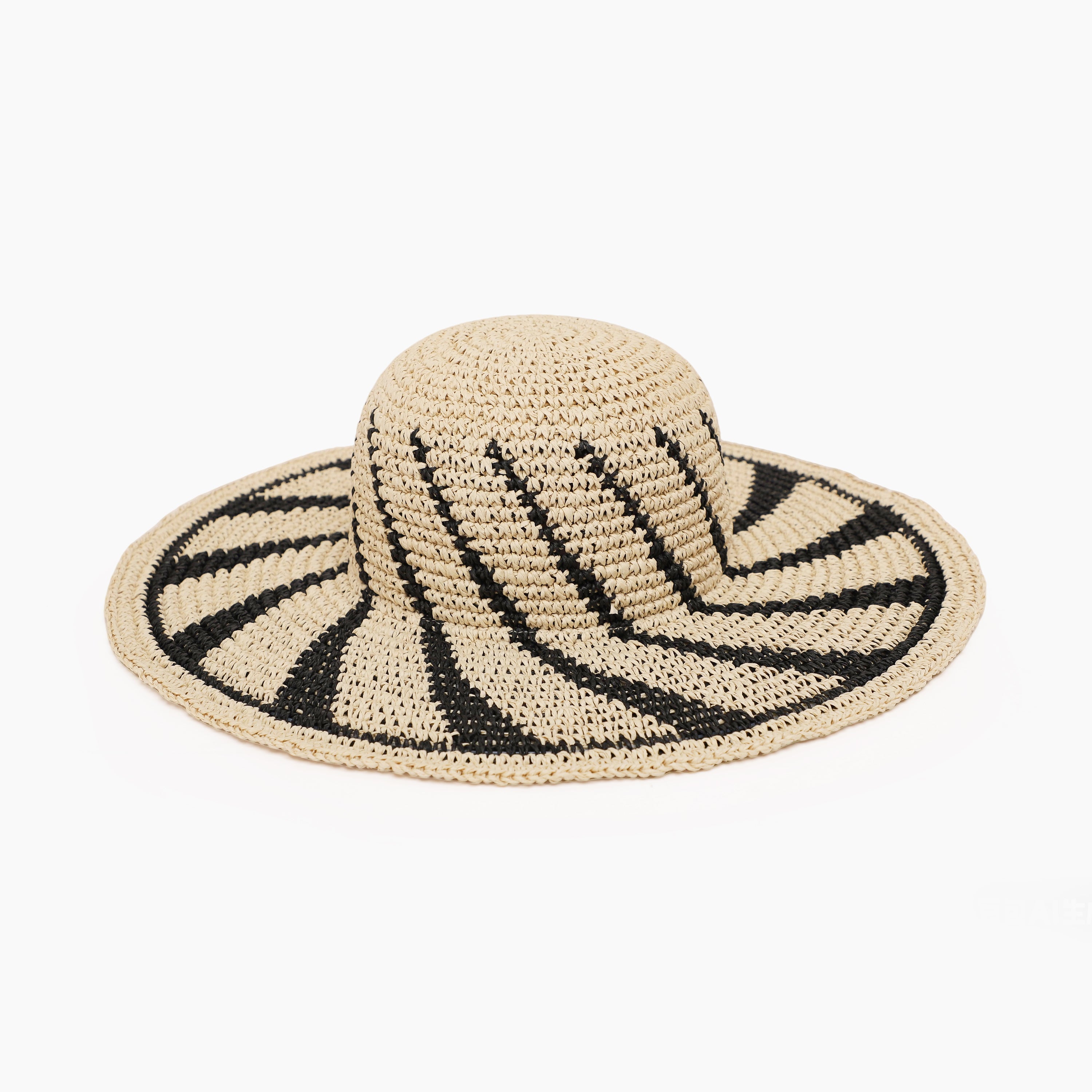 Women’s Paper Straw Sun Hat with Wide Brim and UPF 50+ Sun Protection
