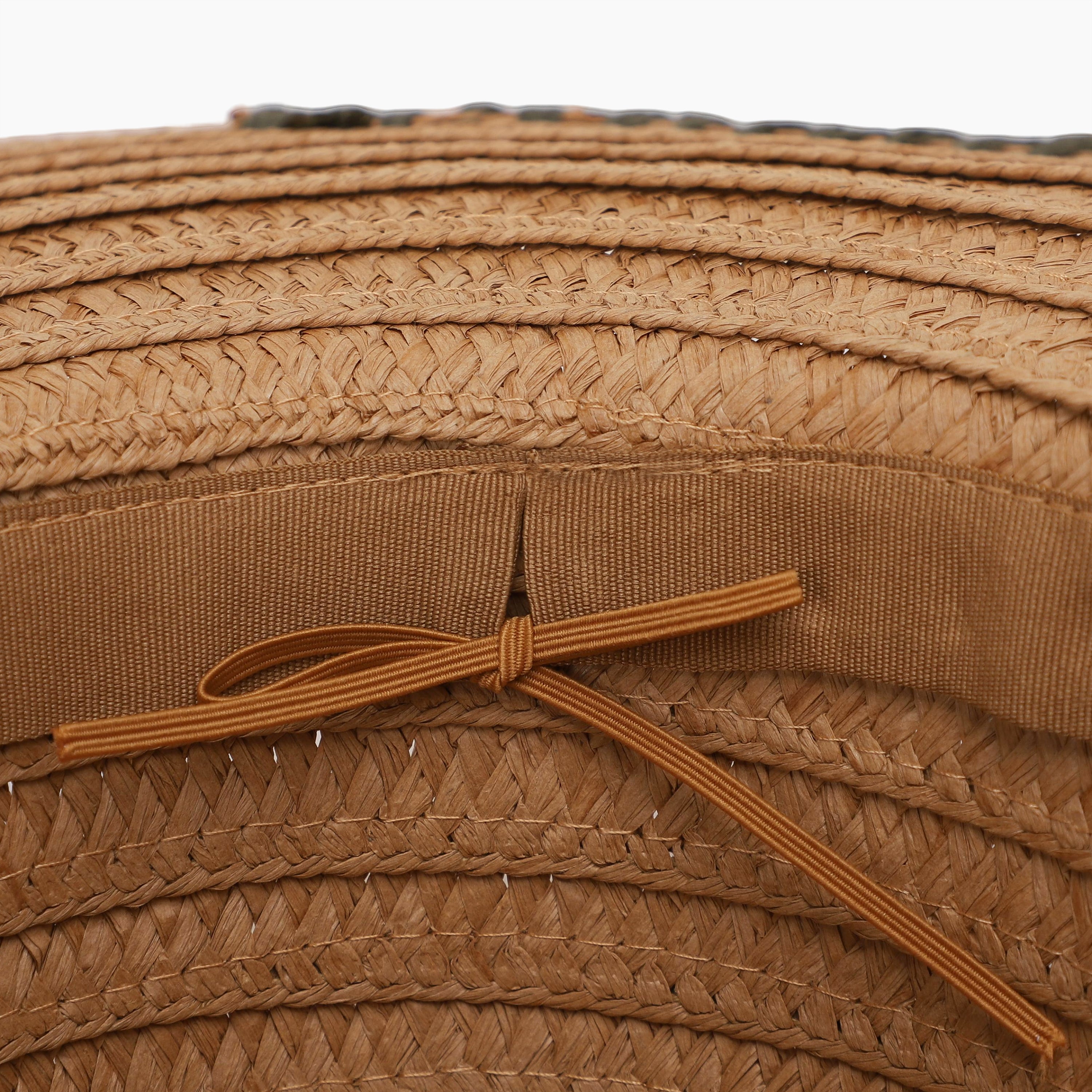 Women’s Paper Straw Sun Hat with Wide Brim and UPF 50+ Sun Protection