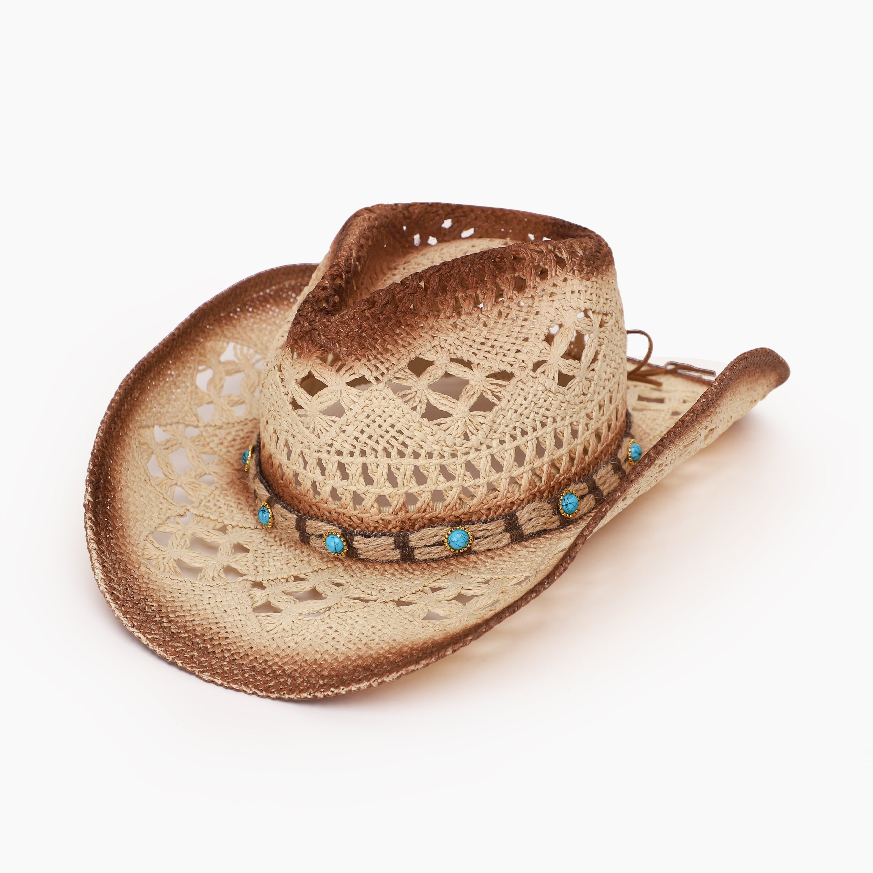 Unisex Paper Straw Fedora Hat with Wide Brim and UPF 50+ Sun Protection