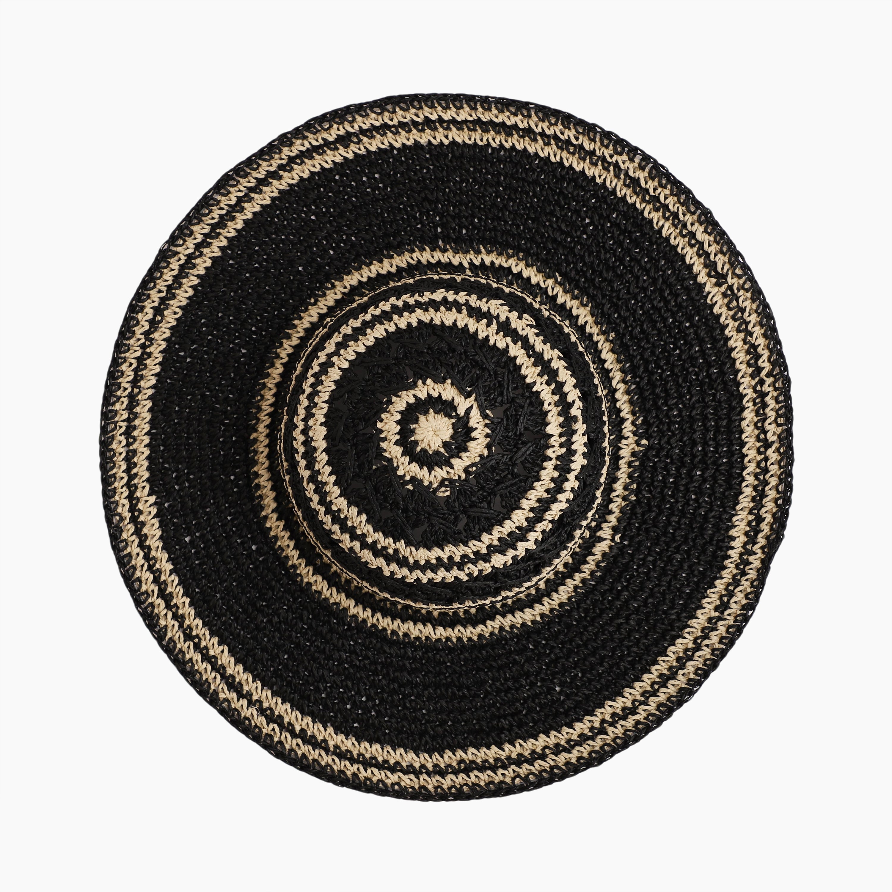 Women’s Paper Straw Sun Hat with Wide Brim and UPF 50+ Sun Protection